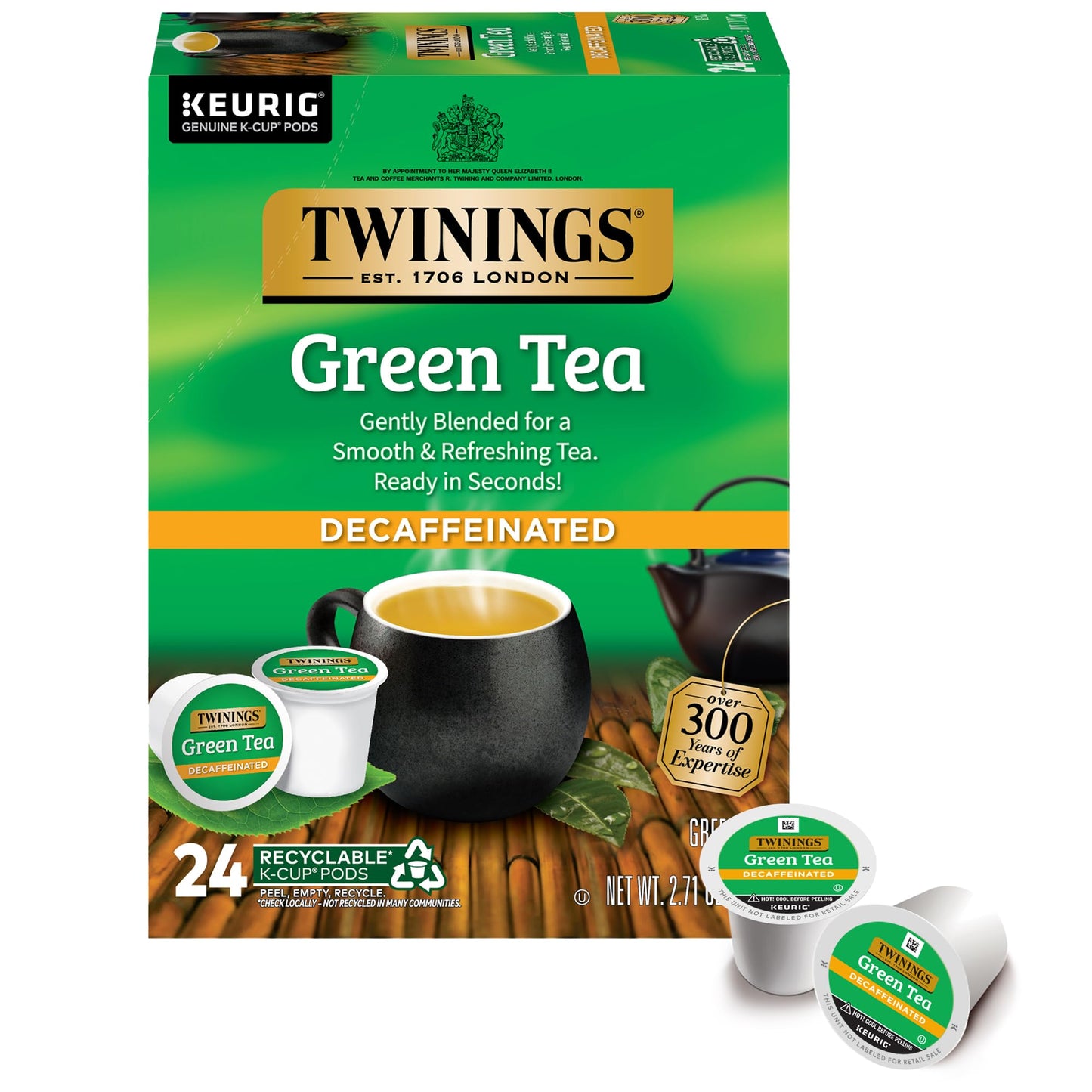 Twinings English Breakfast Tea K-Cup Pods for Keurig, Caffeinated, Smooth, Flavourful, Robust Black Tea, 24 Count (Pack of 1), Enjoy Hot or Iced