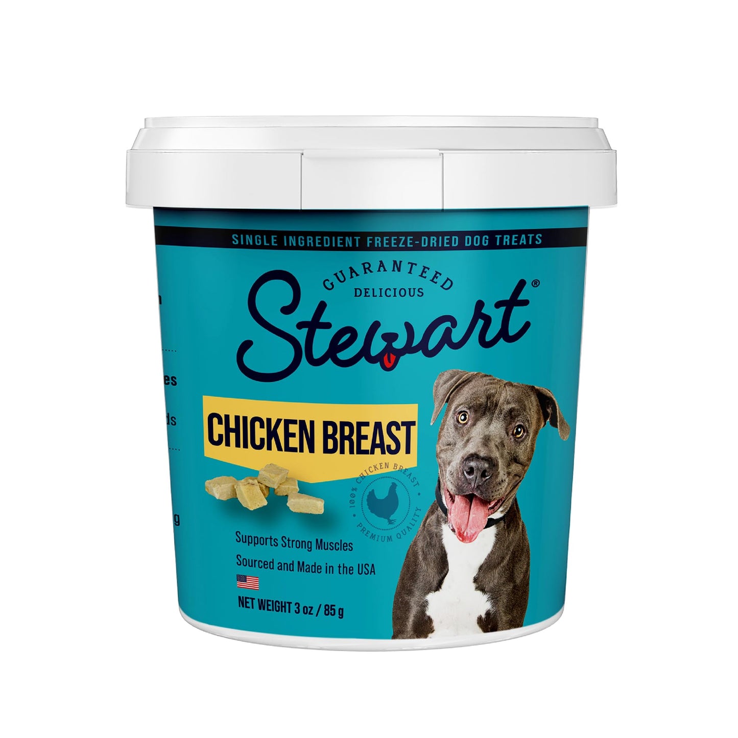 Stewart Freeze Dried Dog Treats, Wild Salmon, 2.75 oz Grain Free & Gluten Free, Resealable Tub, Single Ingredient, Training Treat in Beef Liver, Salmon, Chicken Liver & Chicken Breast 4, 14, 21 oz