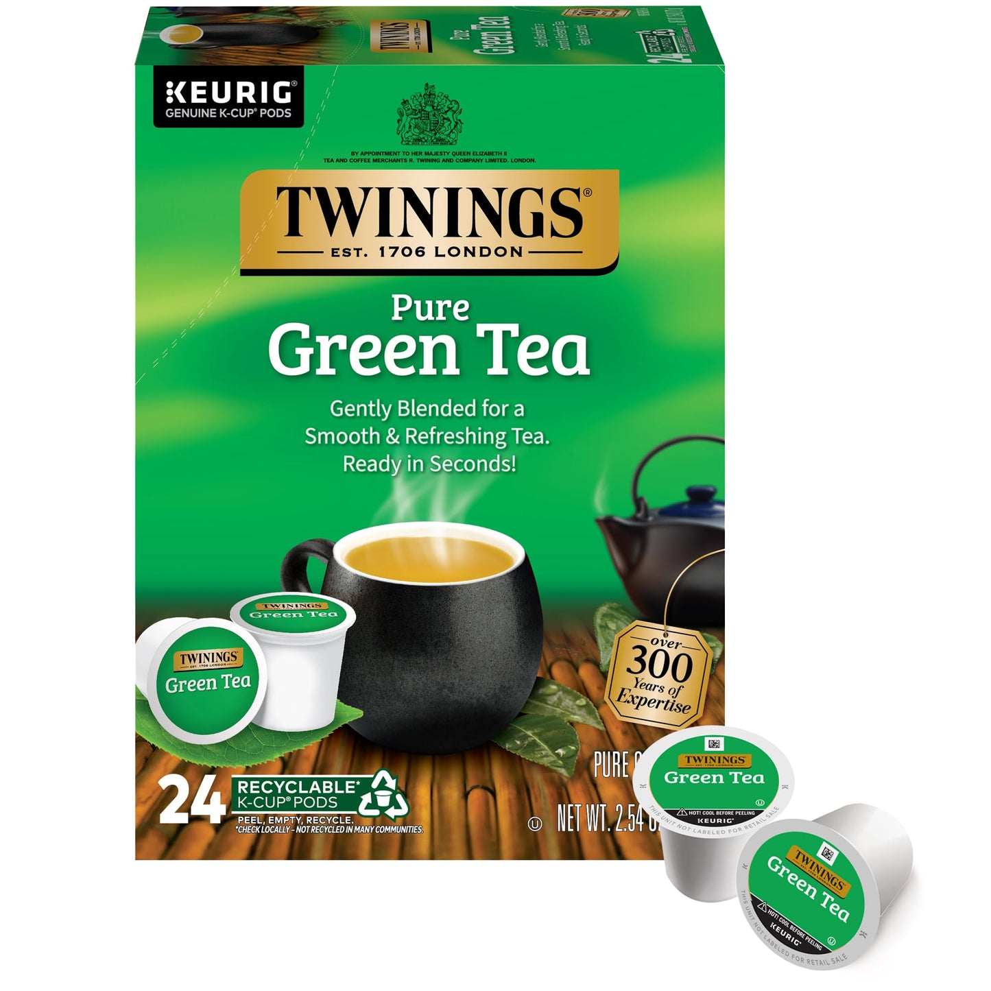 Twinings English Breakfast Tea K-Cup Pods for Keurig, Caffeinated, Smooth, Flavourful, Robust Black Tea, 24 Count (Pack of 1), Enjoy Hot or Iced