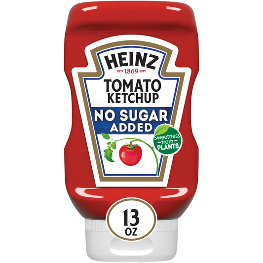 Heinz Tomato Ketchup with No Sugar Added (13 oz Bottle)