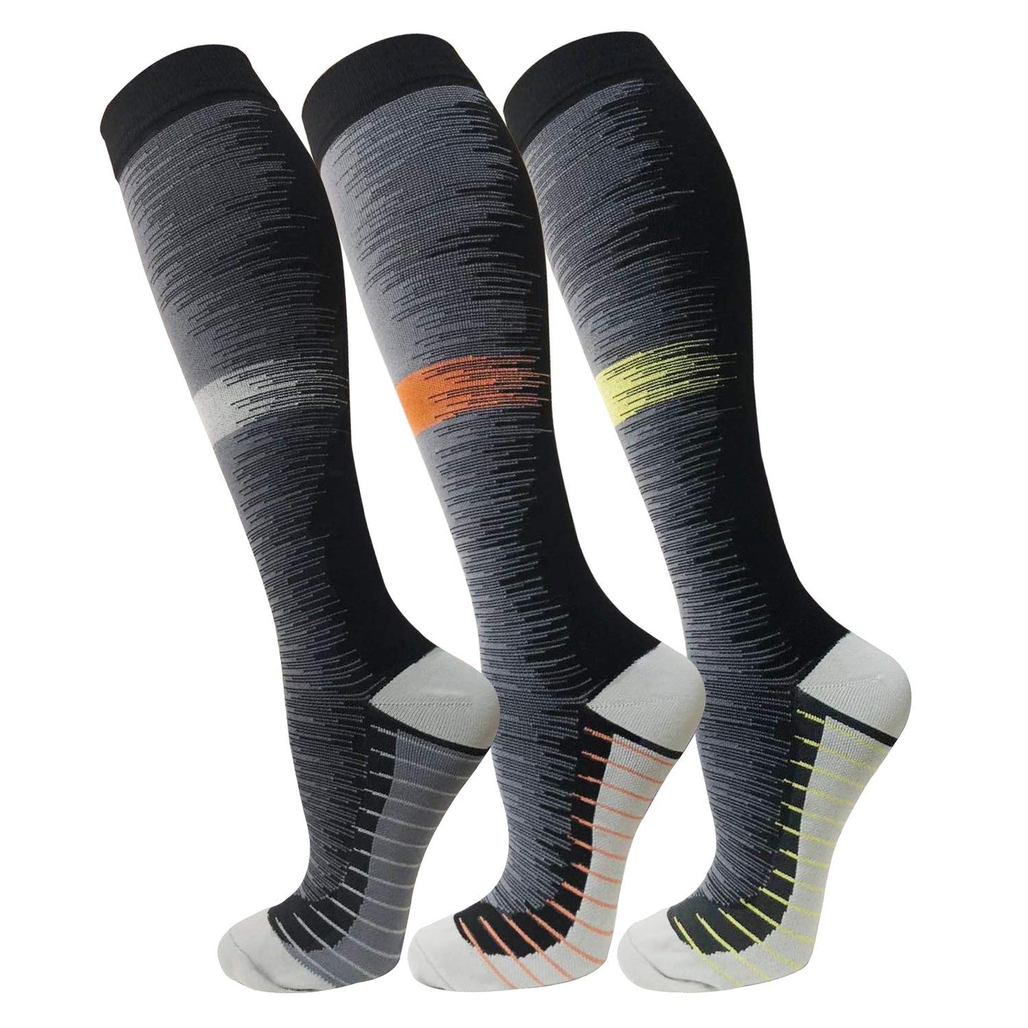 FuelMeFoot 3 Pack Copper Compression Socks - Compression Socks Women & Men Circulation - Best for Medical,Running,Athletic