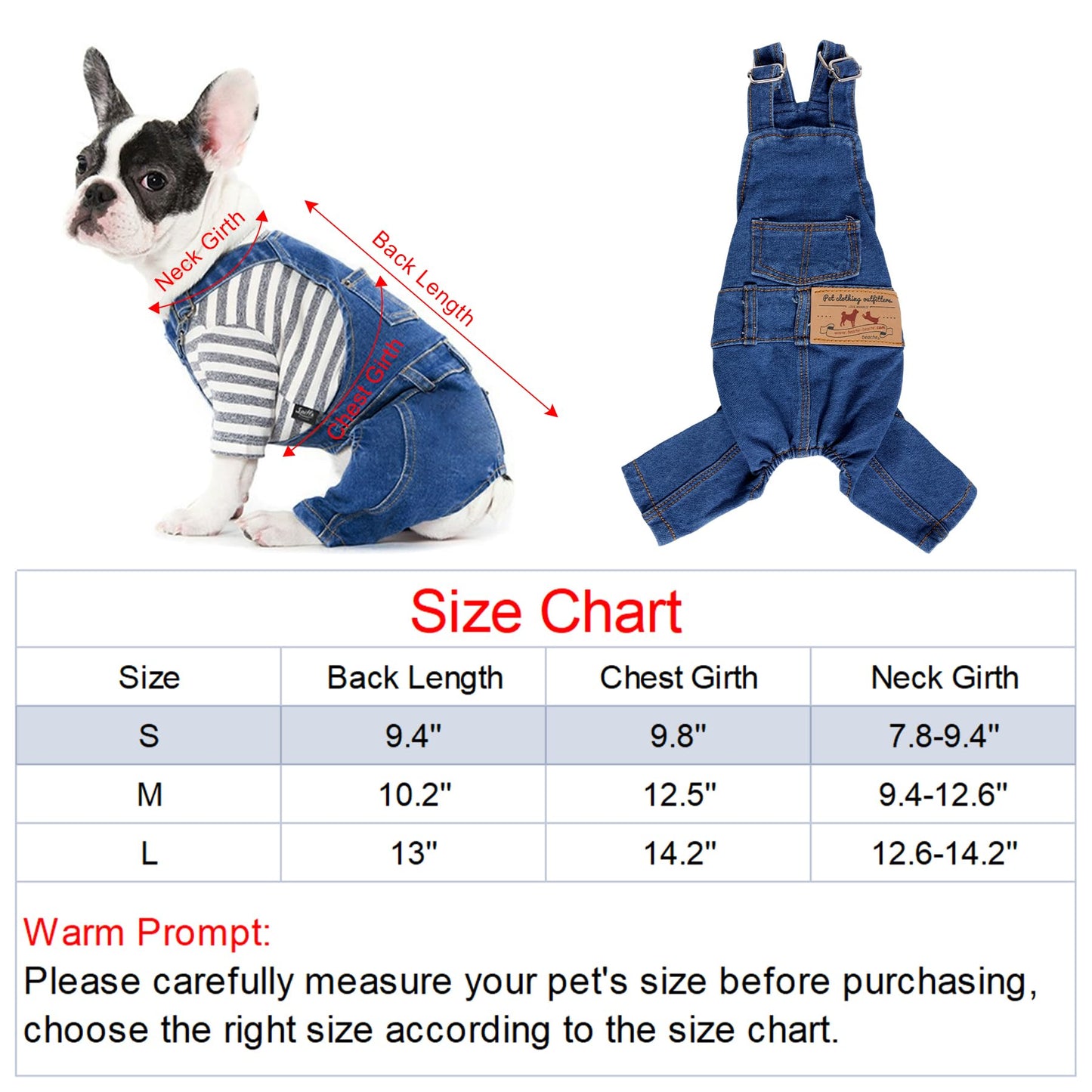 1 Piece of Dog Denim Shirts Puppy Jean Jacket Sling Jumpsuit Costumes Pet Jean Overalls Dog Pants Outfits for Small Puppy Cat Pets (Blue, Small)