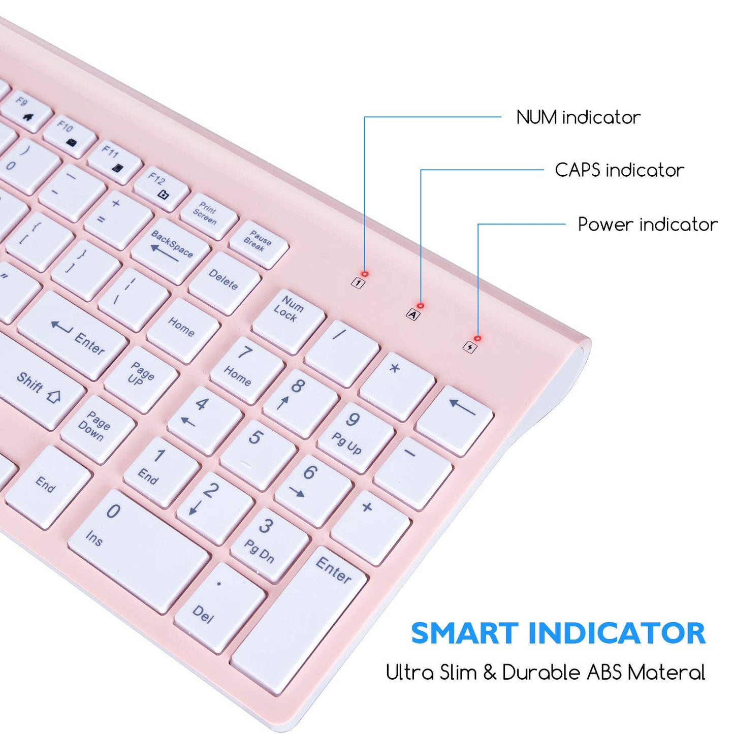 cimetech Wireless Keyboard and Mouse Combo, Compact Full Size Wireless Computer Keyboard and Mouse Set 2.4G Ultra-Thin Sleek Design for Windows, Computer, Desktop, PC, Notebook, Laptop - Grey