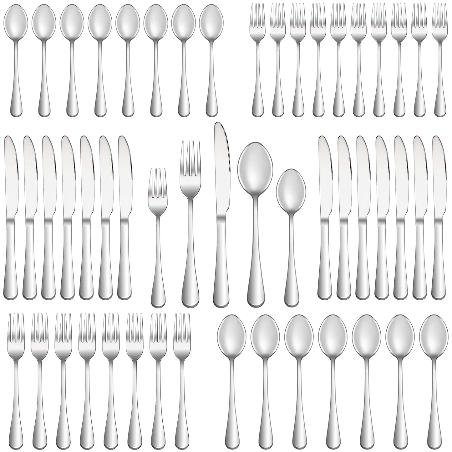 30 Piece Silverware Set Service for 6,Premium Stainless Steel Flatware Set,Mirror Polished Cutlery Utensil Set,Durable Home Kitchen Eating Tableware Set,Include Fork Knife Spoon Set,Dishwasher Safe