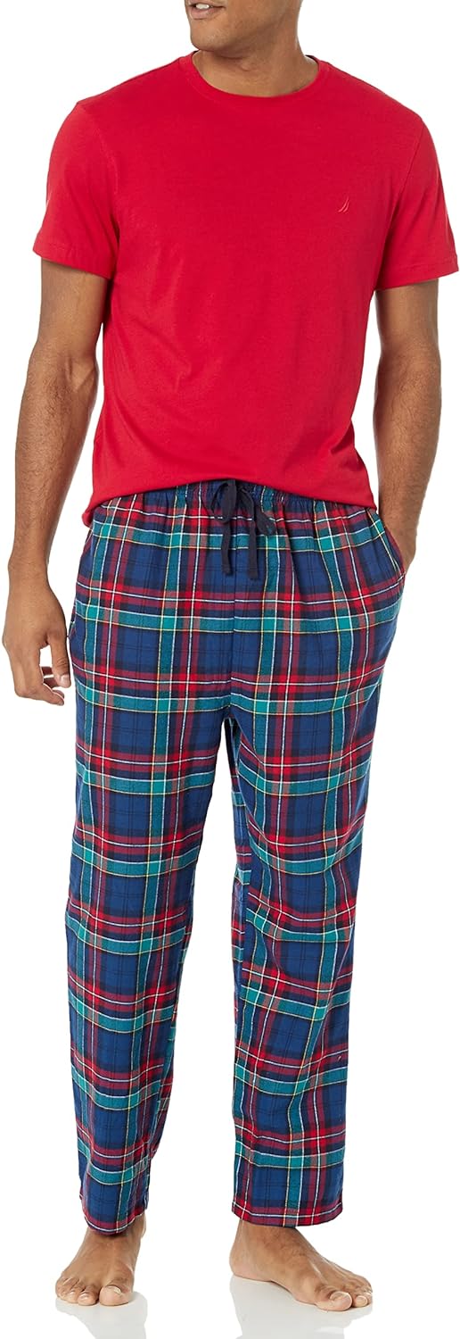 Nautica Men's Plaid Flannel Pajama Pant Set