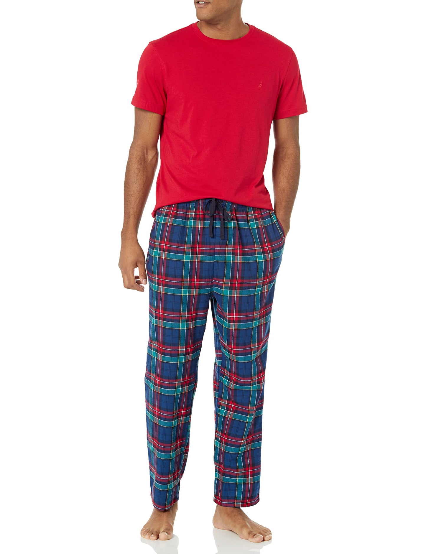 Nautica Men's Plaid Flannel Pajama Pant Set