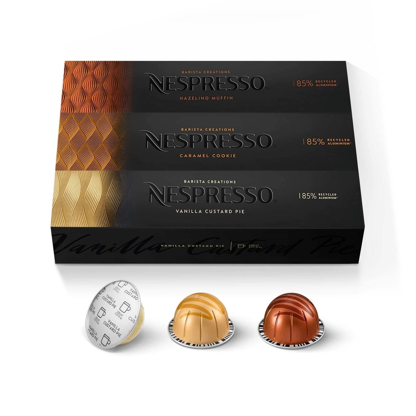 Nespresso Capsules Vertuo, Barista Flavored Pack, Medium Roast Coffee, 30 Count Coffee Pods, Brews 7.77 fl. oz