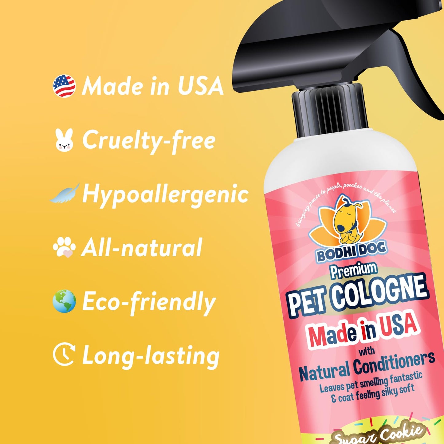 Bodhi Dog Natural Dog Cologne | Premium Scented Deodorizing Body Spray for Dogs & Cats | Dog Perfume w/Natural Dog Conditioner (Baby Powder, 4 Fl Oz)