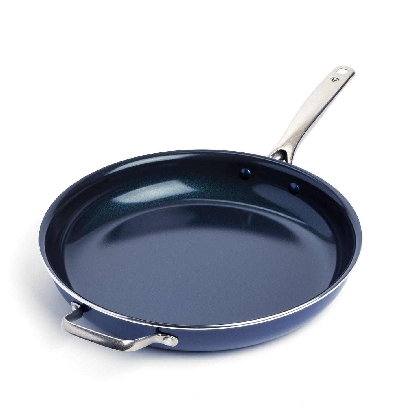 Blue Diamond Cookware Diamond Infused Ceramic Nonstick 8" Frying Pan Skillet, PFAS-Free, Dishwasher Safe, Oven Safe, Blue