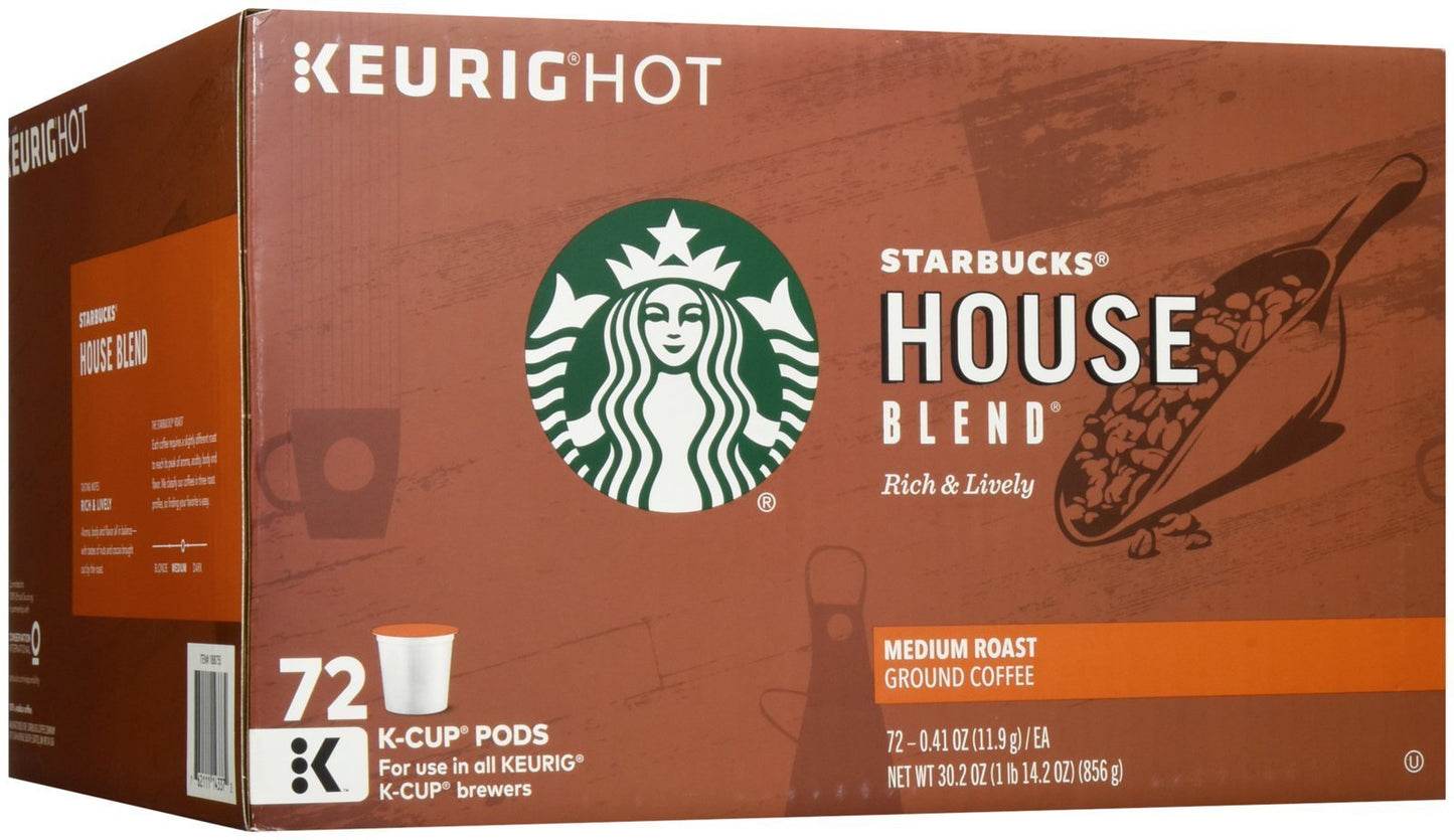 Starbucks K-Cup Coffee Pods—Medium Roast Coffee—Pike Place Roast for Keurig Brewers—100% Arabica—4 boxes (96 pods total)