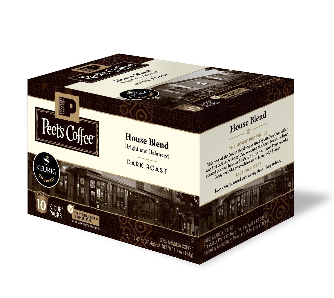 Peet's Coffee, Dark Roast K-Cup Pods for Keurig Brewers - Major Dickason's Blend 75 Count (1 Box of 75 K-Cup Pods)