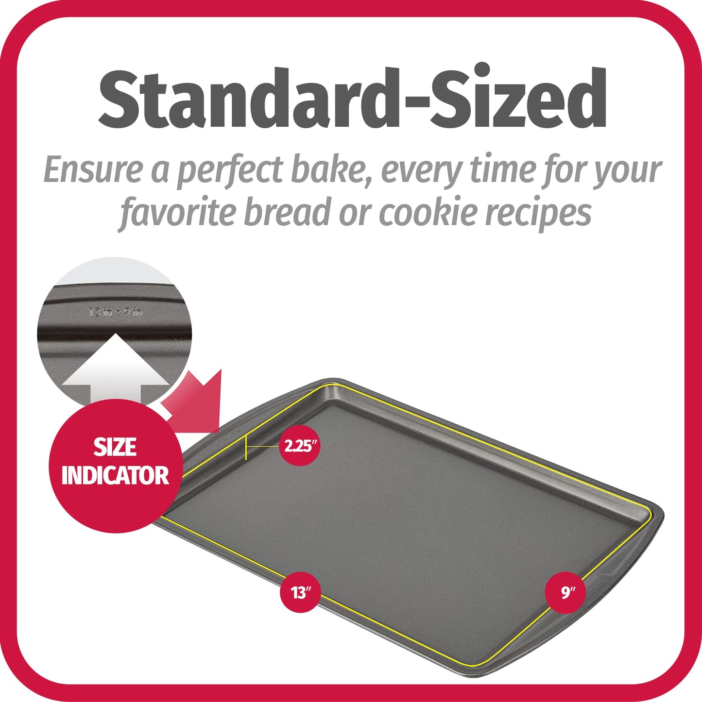 Goodcook Nonstick Steel 3-Piece Cookie Sheet Set