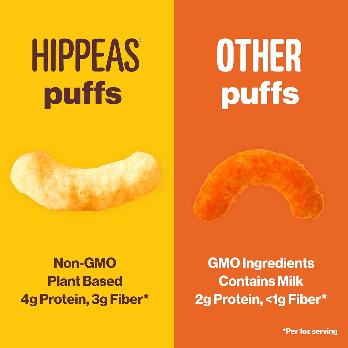 Hippeas Chickpea Puffs, Cheeze Variety Pack: Vegan White Cheddar, Nacho Vibes, 0.8 Ounce (Pack of 18), 3g Protein, 2g Fiber, Vegan, Gluten-Free, Crunchy, Plant Protein Snacks