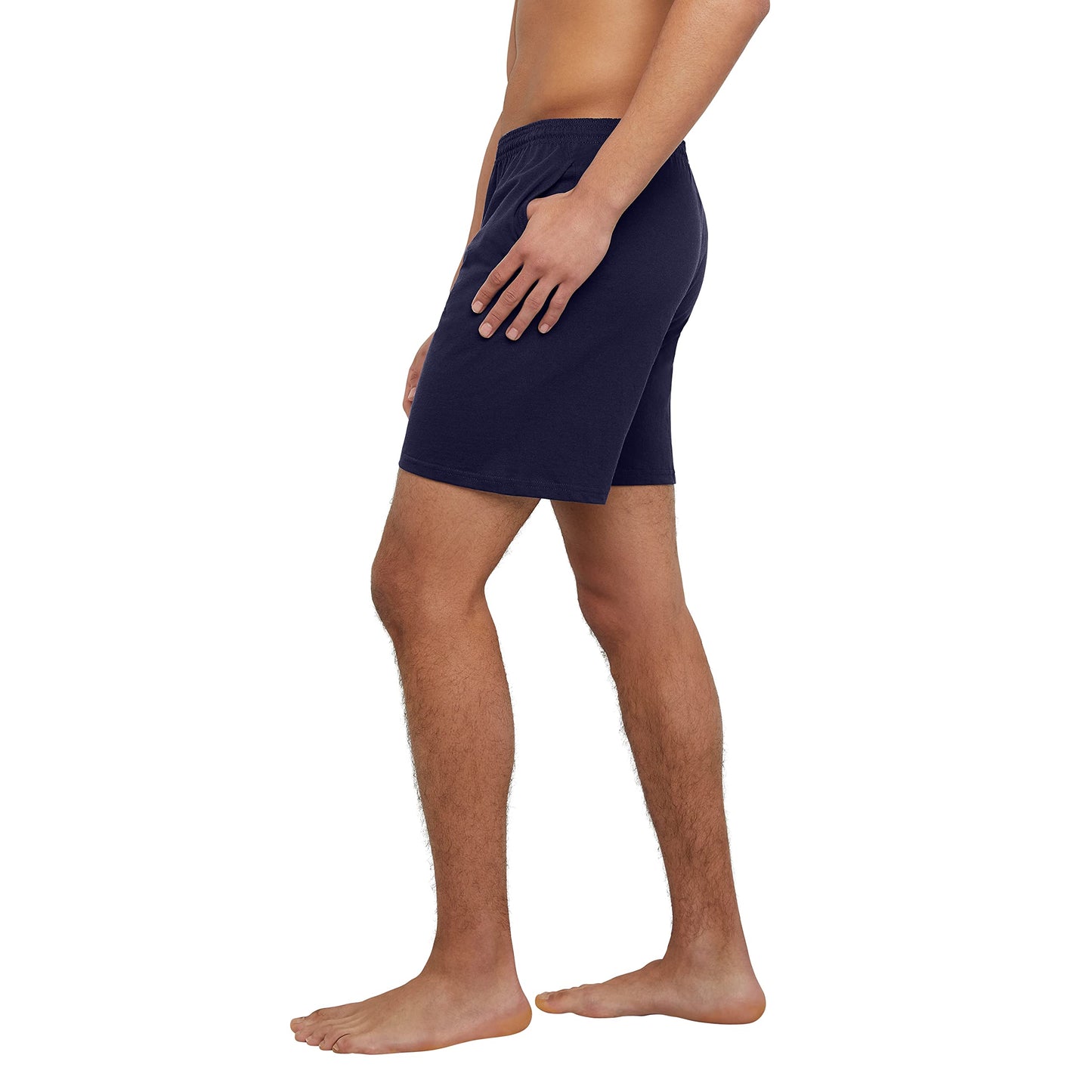 Hanes Men's Athletic Shorts, Favorite Cotton Jersey Shorts, Pull-On Knit Shorts with Pockets, Knit Gym Shorts, 7.5" Inseam