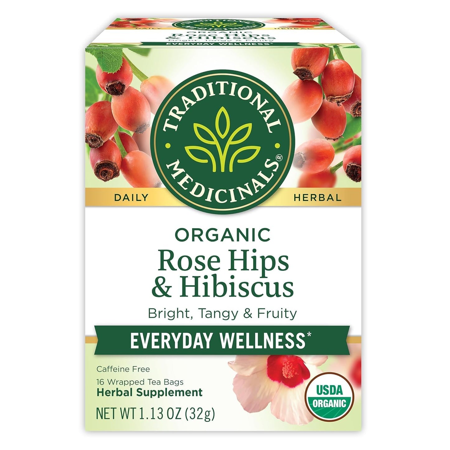 Traditional Medicinals Tea, Organic Lemon Balm, Calms Nerves & Supports Digestion, 16 Tea Bags