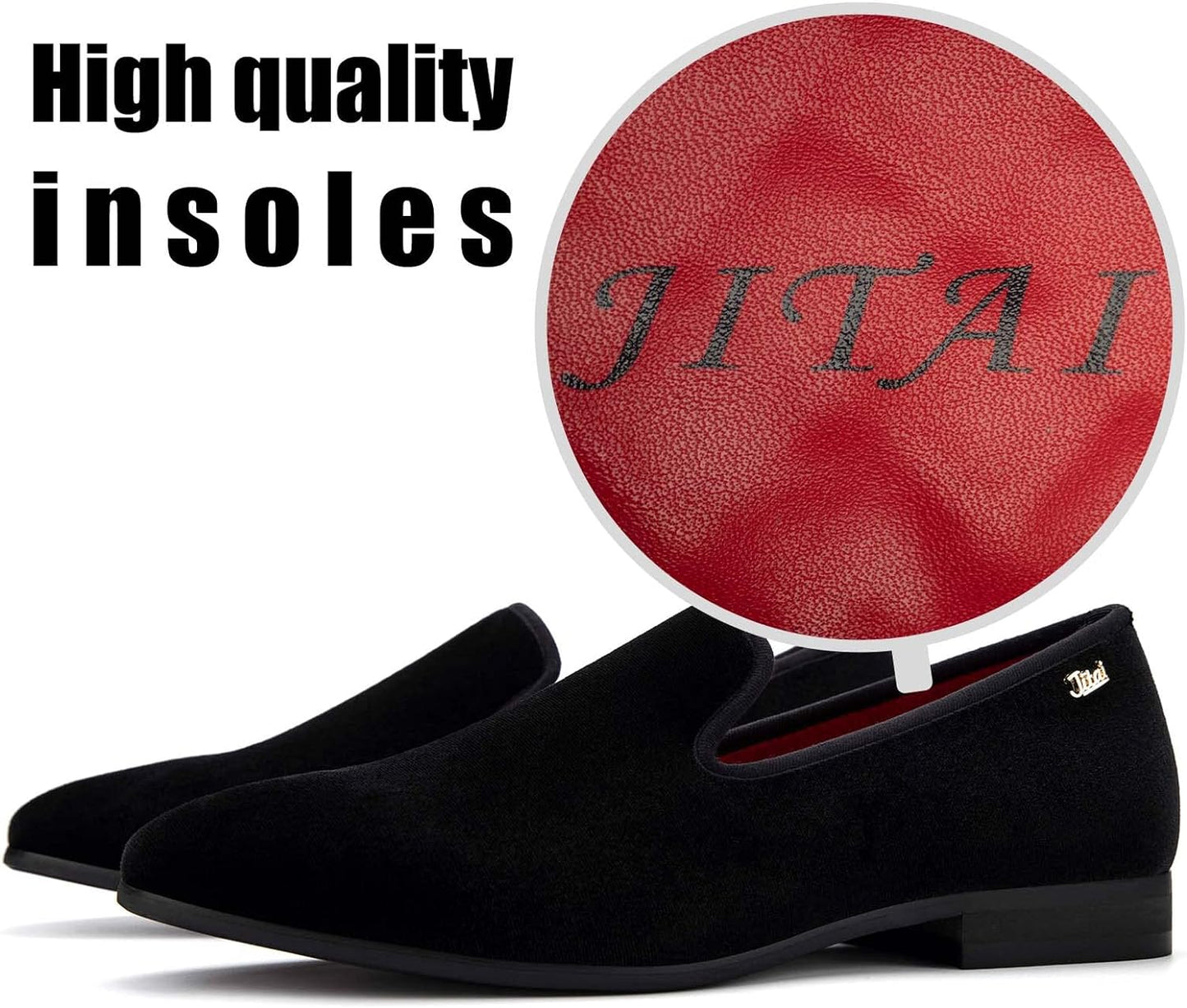 JITAI Luxury Men Shoes Black Loafers Leather Men 's Casual Shoes Brand Comfortable