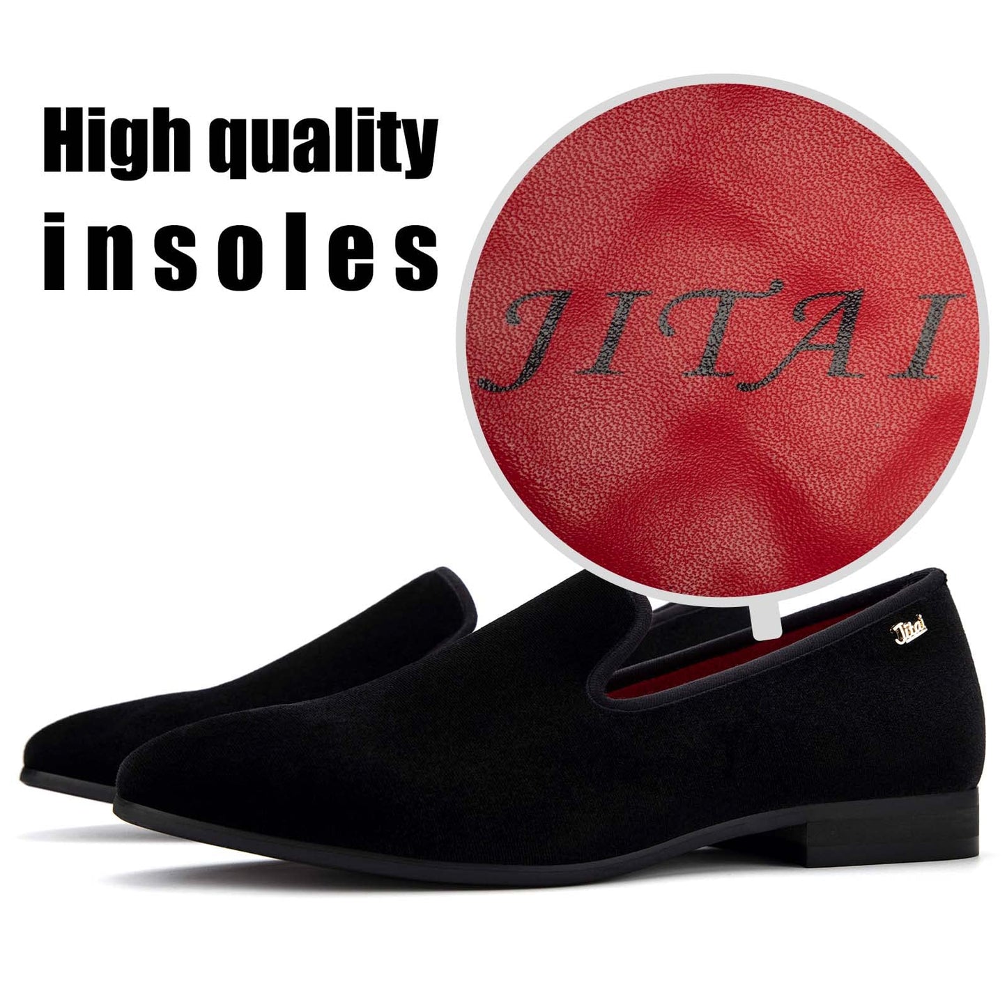 JITAI Luxury Men Shoes Black Loafers Leather Men 's Casual Shoes Brand Comfortable