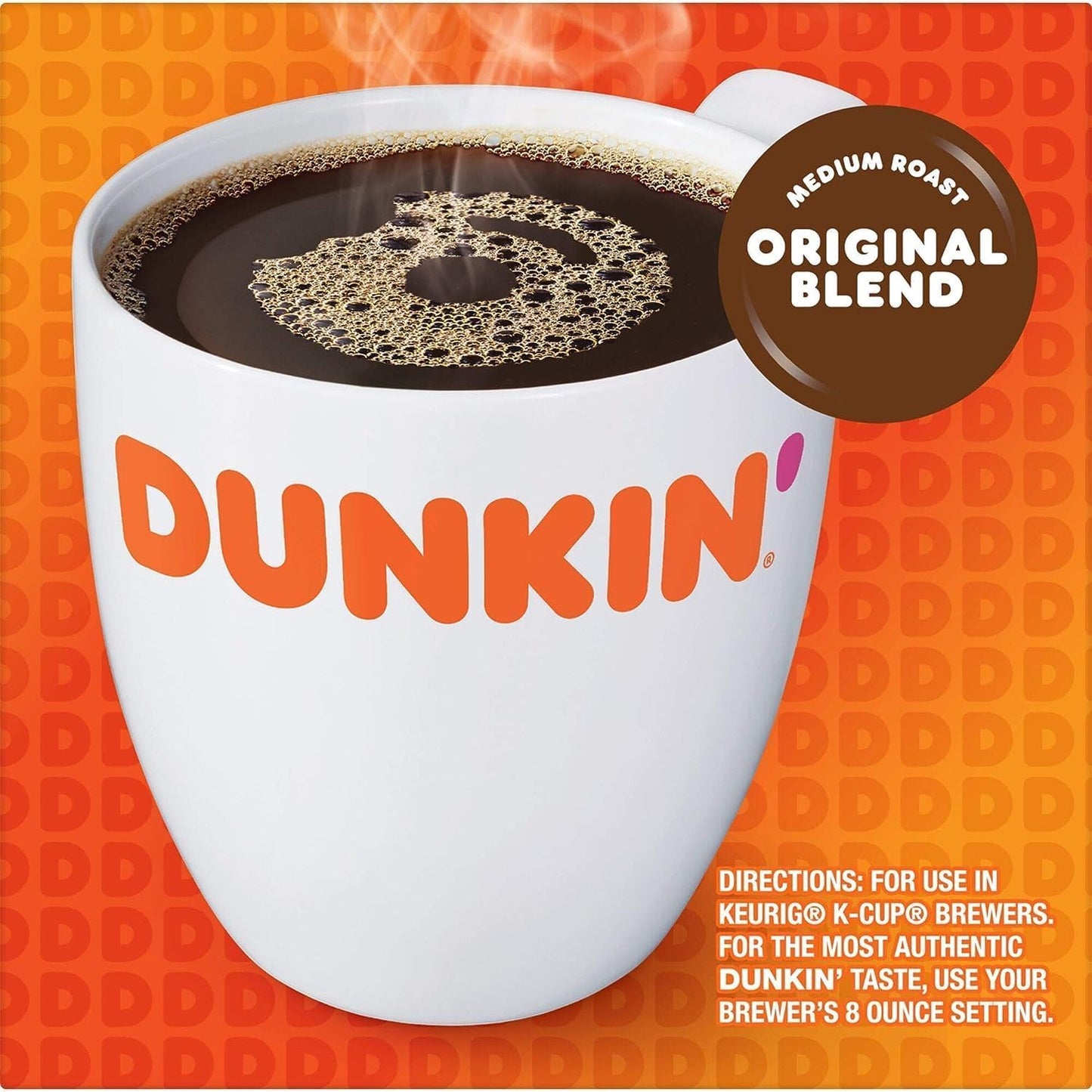 Dunkin' Original Blend Single Serve Keurig K-Cup Pods, Medium Roast Coffee, 60 Pods total (6 Boxes of 10)