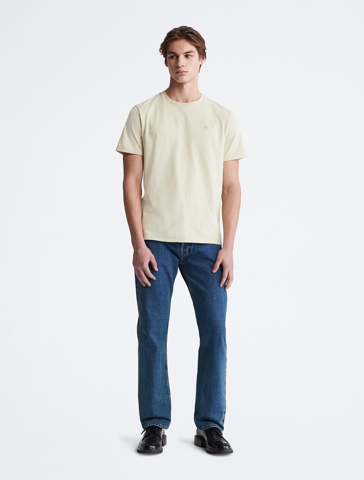 Calvin Klein Men's Smooth Cotton Solid Crewneck T-Shirt