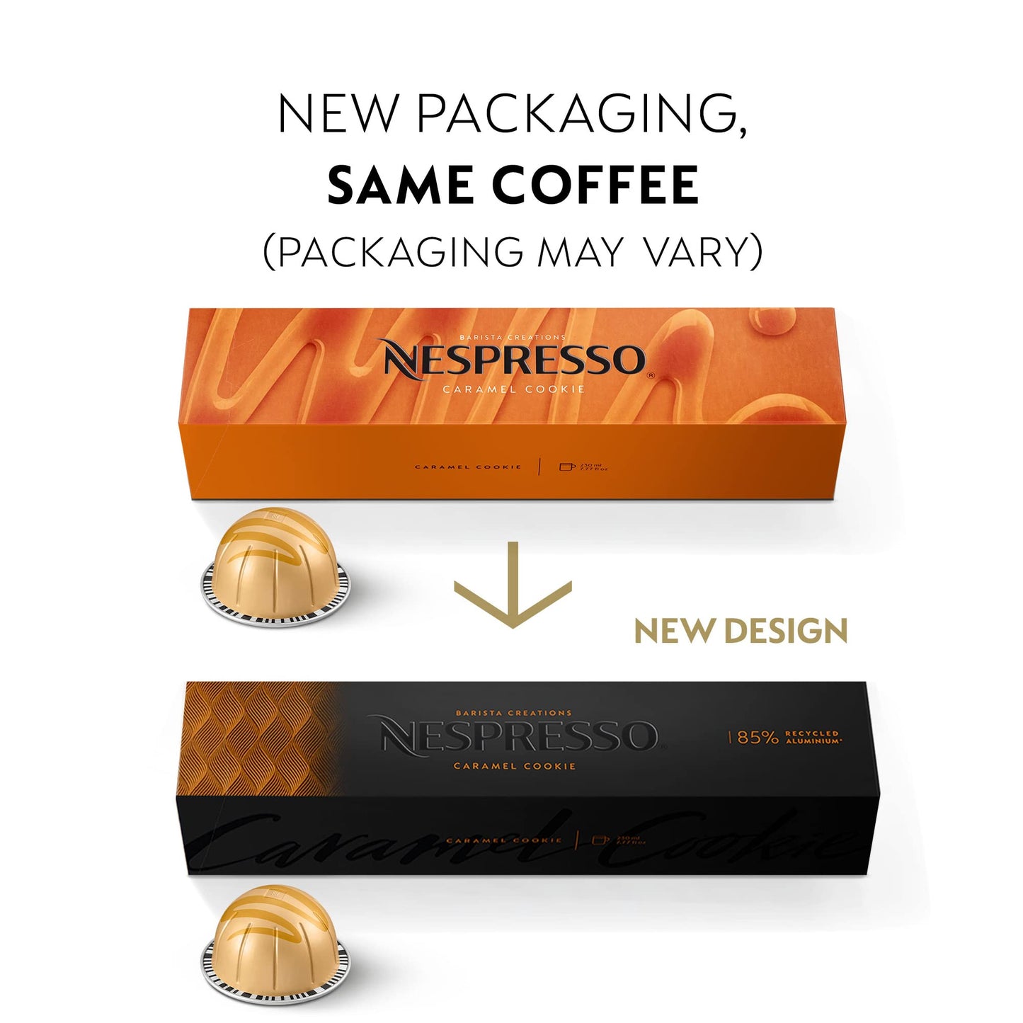 Nespresso Capsules Vertuo, Barista Flavored Pack, Medium Roast Coffee, 30 Count Coffee Pods, Brews 7.77 fl. oz