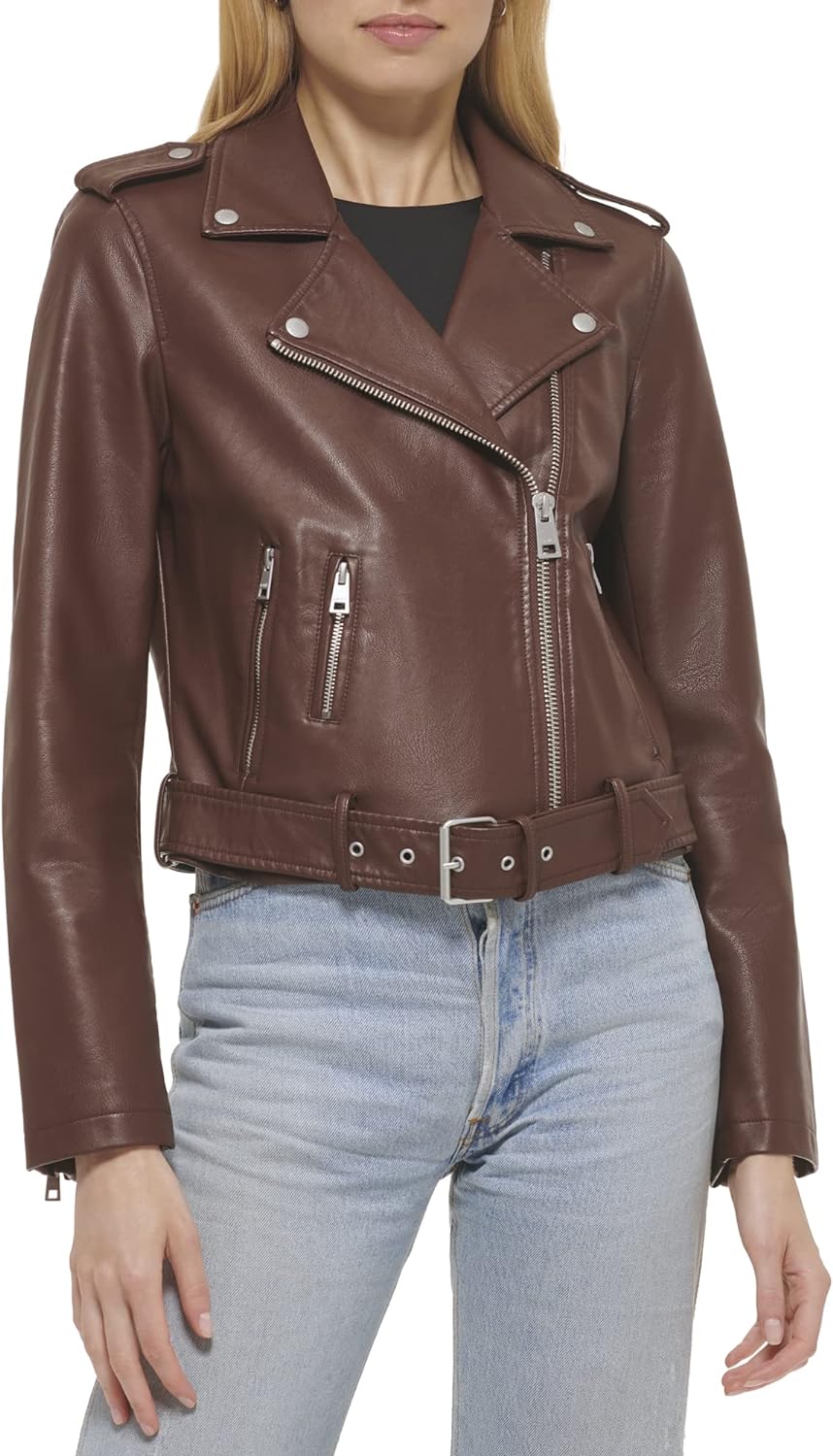 Levi's Women's Belted Faux Leather Moto Jacket (Regular & Plus Size)