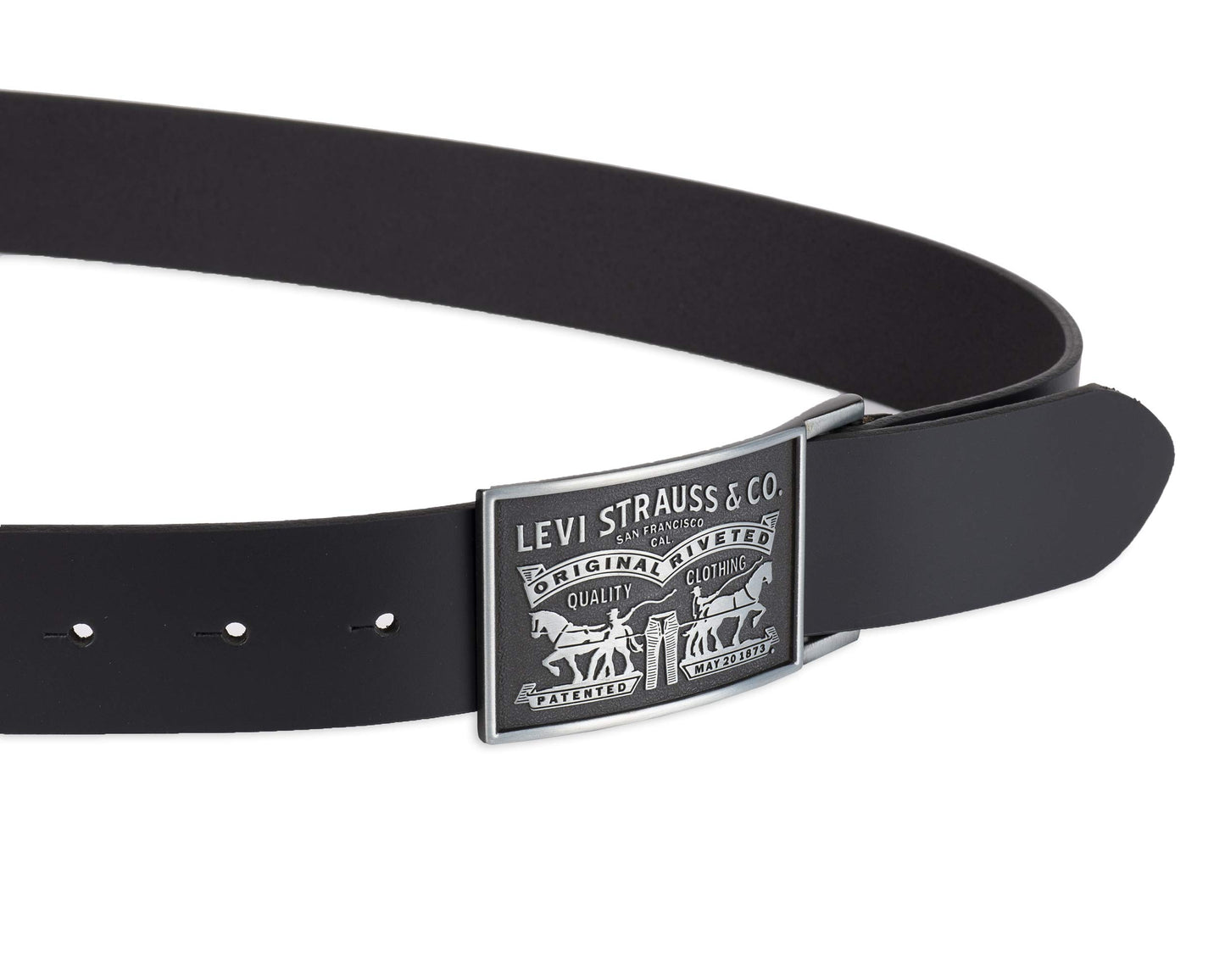 Levi's Men's Everyday Jean Belt with Removable Plaque Buckle