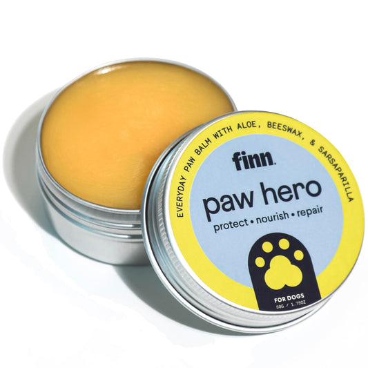 Finn Paw Hero | Natural Revitalizing Dog Paw Balm | Protect, Nourish & Repair Paws from Pavement, Dryness, & Spring Adventures - 1.75 oz