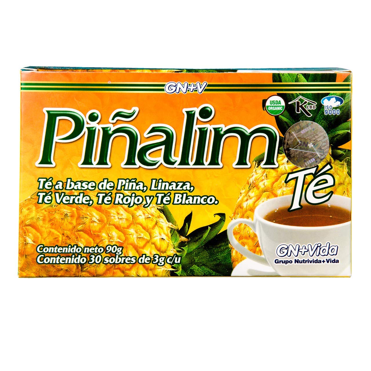 Pinalim Tea/Te de Pinalim Mexican Version- Pineapple, Flax, Green Tea, White Tea - 30 Day Supply