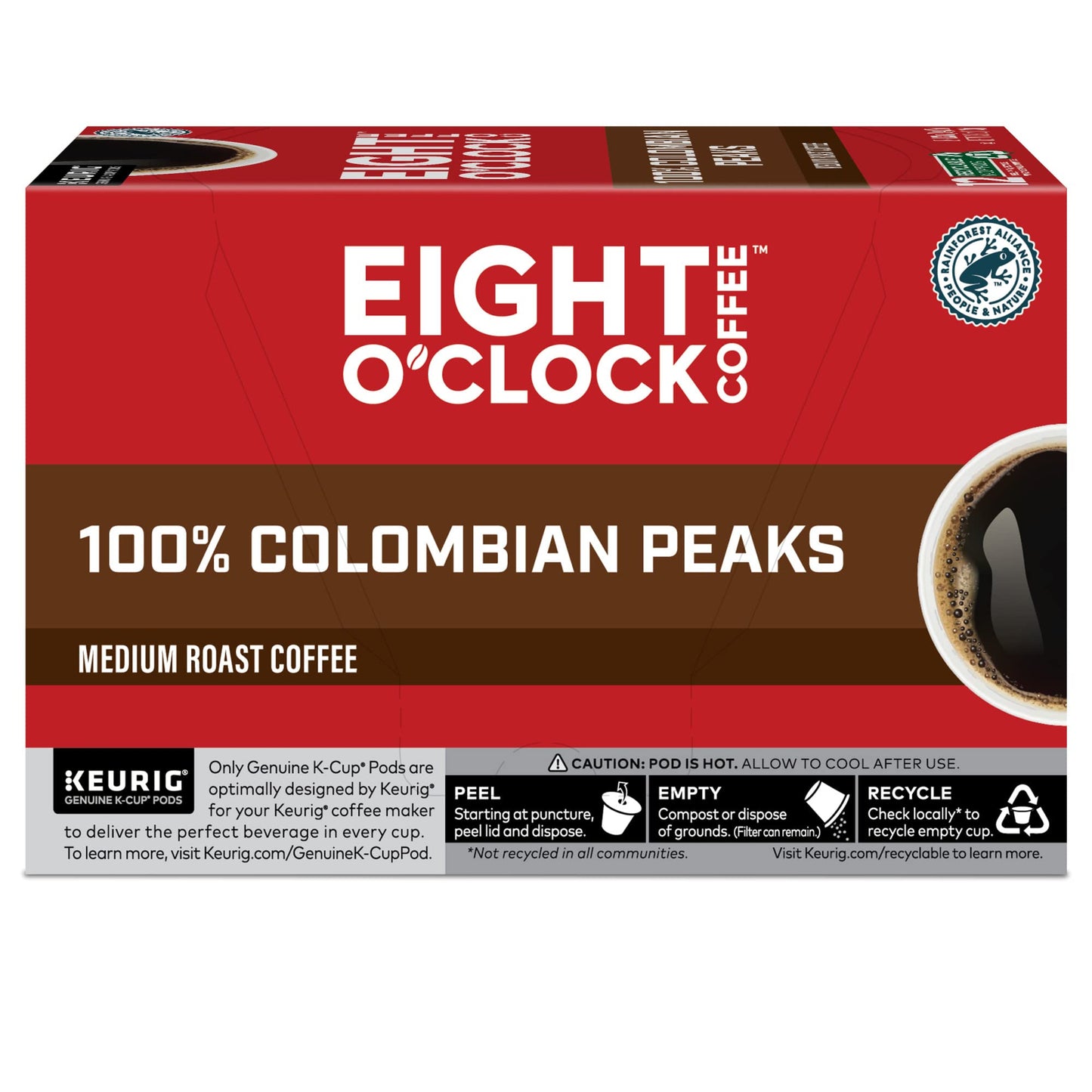 Eight O'Clock Coffee The Original Keurig Single-Serve K-Cup Pods, Medium Roast Coffee, 96 Count (4 Packs of 24)