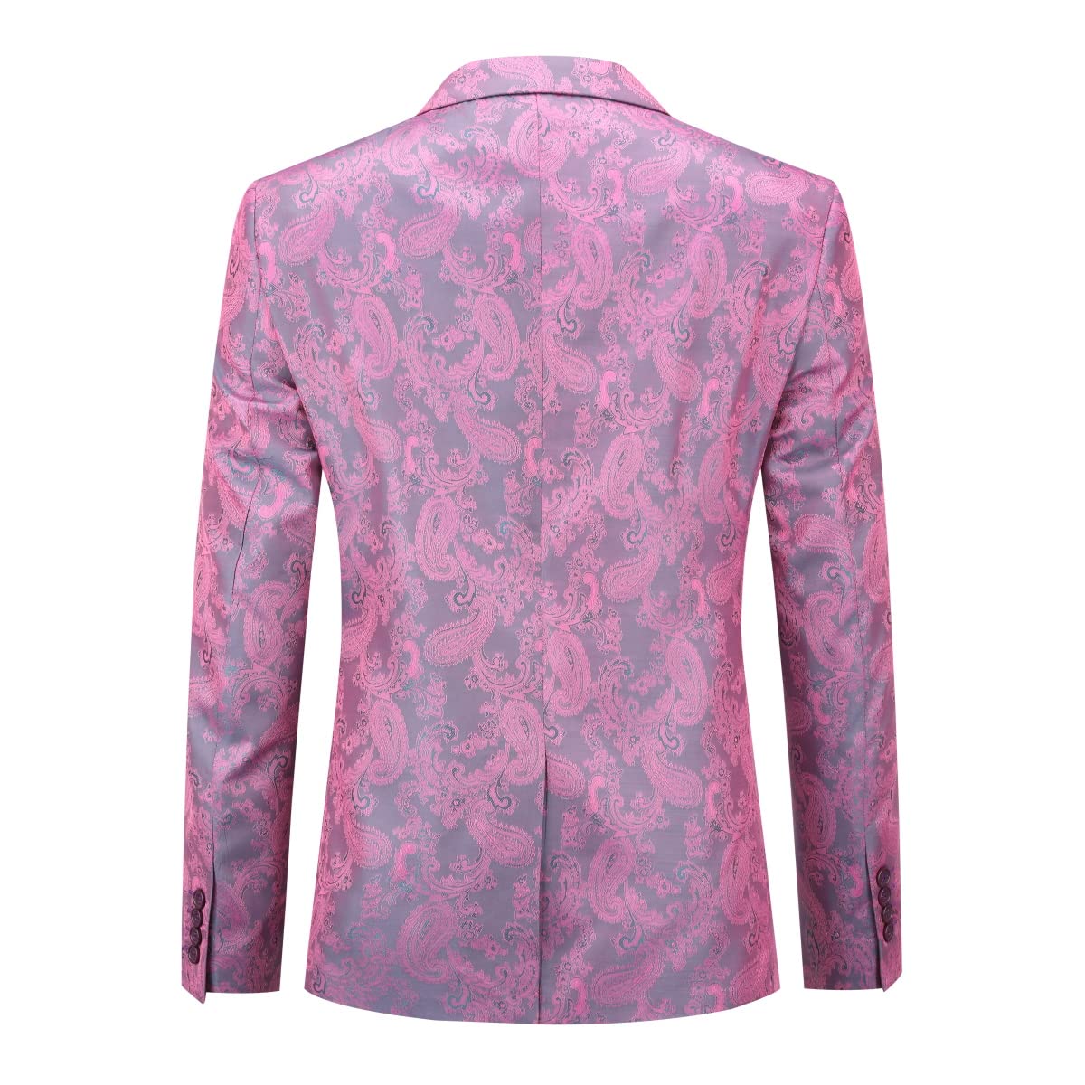 Cloudstyle Mens 2 Piece Paisley Dress Suit One Button Party Wedding Blazer Pants Sets