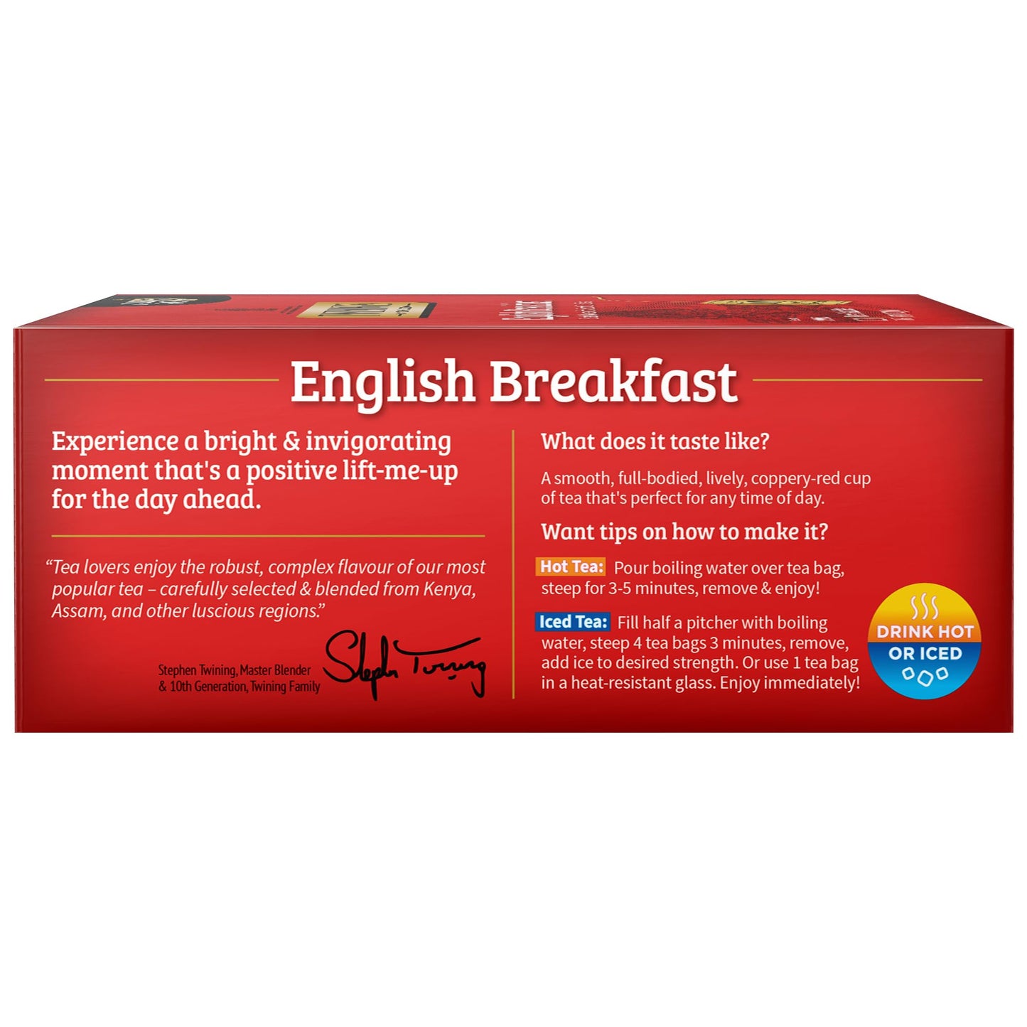 Twinings Decaffeinated English Breakfast Individually Wrapped Black Tea Bags, 20 Count Pack of 6, Flavourful & Robust