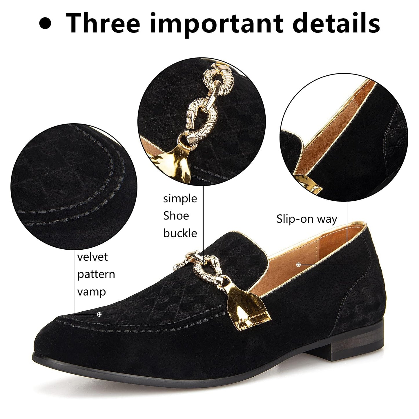 Meijiana Men's Fashion Classic Faux Leather Loafers and Weeding Dress Shoes for Men