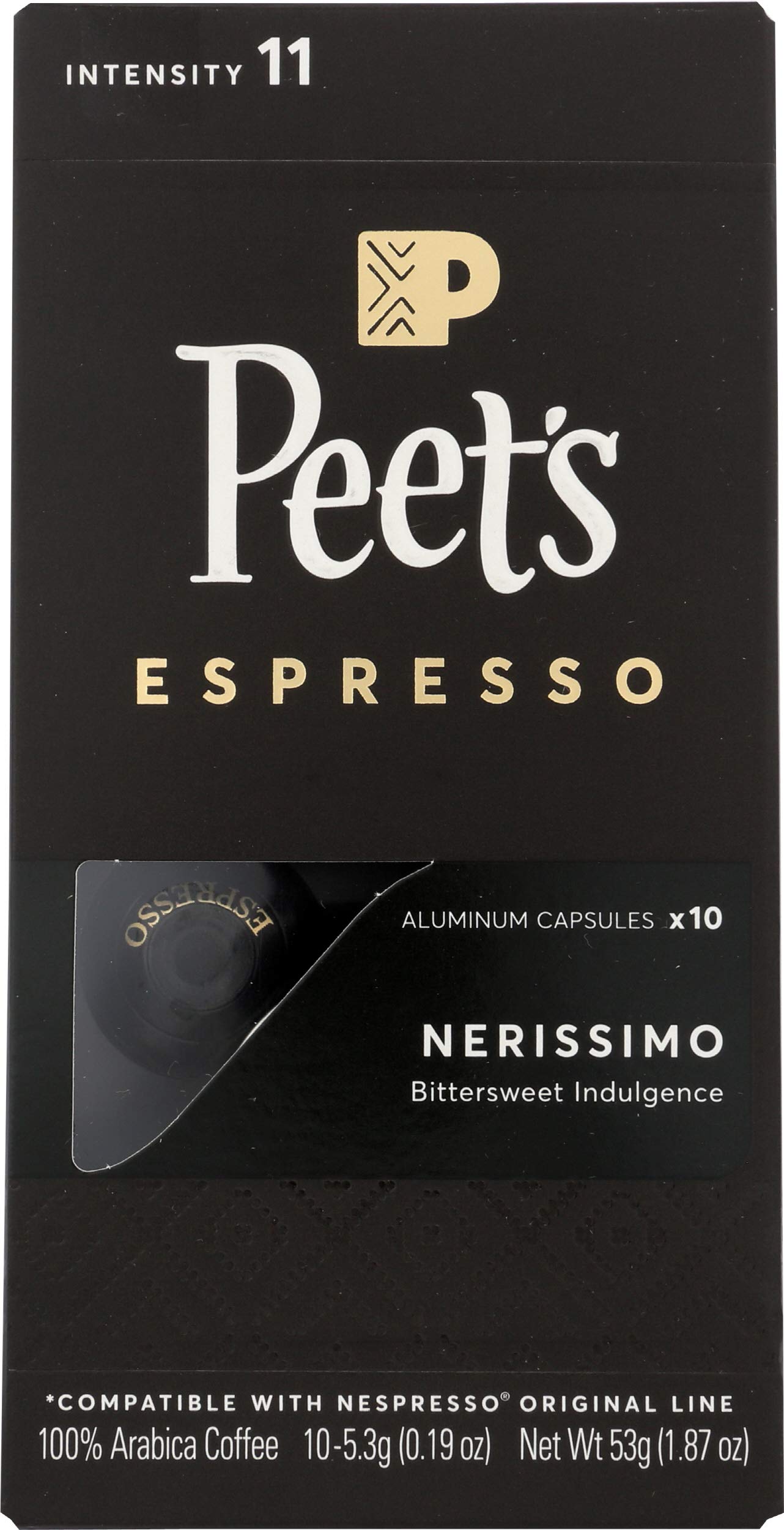 Peet's Coffee Gifts, Espresso Coffee Pods Variety Pack, Dark & Medium Roasts, Intensity 8-11, 40 Count (4 Boxes of 10 Espresso Capsules)