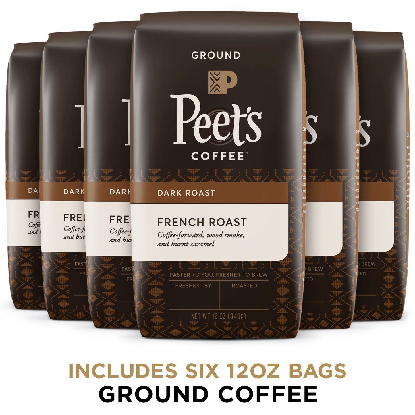 Peet's Coffee, Dark Roast Ground Coffee - Major Dickason's Blend 18 Ounce Bag