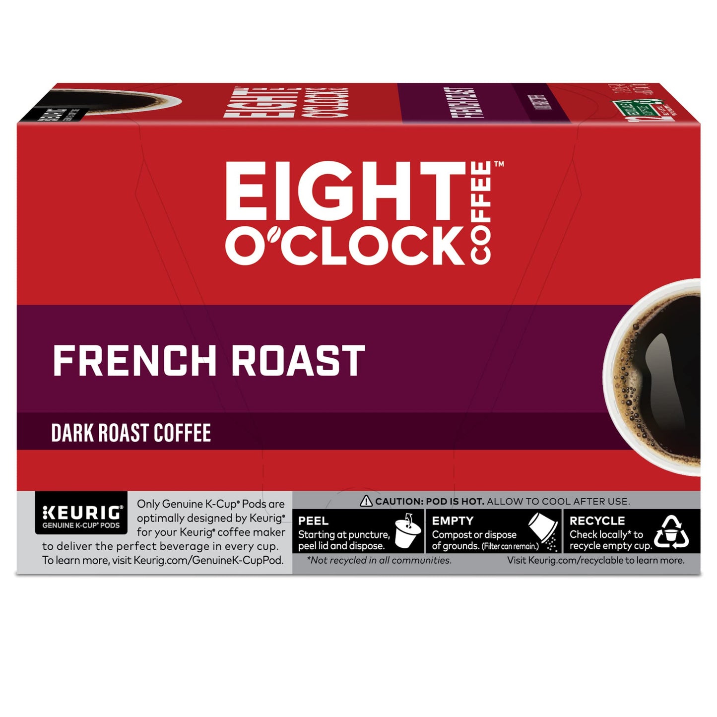 Eight O'Clock Coffee The Original Keurig Single-Serve K-Cup Pods, Medium Roast Coffee, 96 Count (4 Packs of 24)