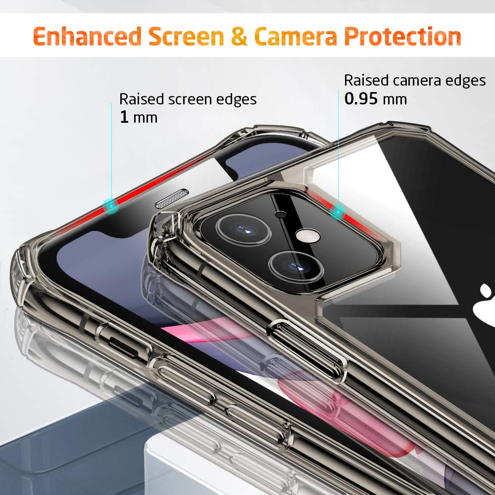 ESR for iPhone 14 Case/iPhone 13 Case, Military-Grade Protection, Shockproof Air-Guard Corners, Yellowing-Resistant Acrylic Back, Phone Case for iPhone 14/iPhone 13, Air Armor Case, Clear