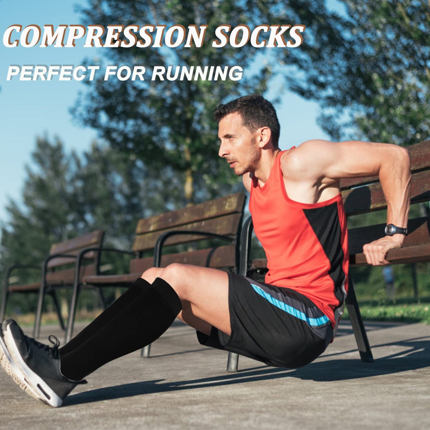 FuelMeFoot 3 Pack Copper Compression Socks - Compression Socks Women & Men Circulation - Best for Medical,Running,Athletic