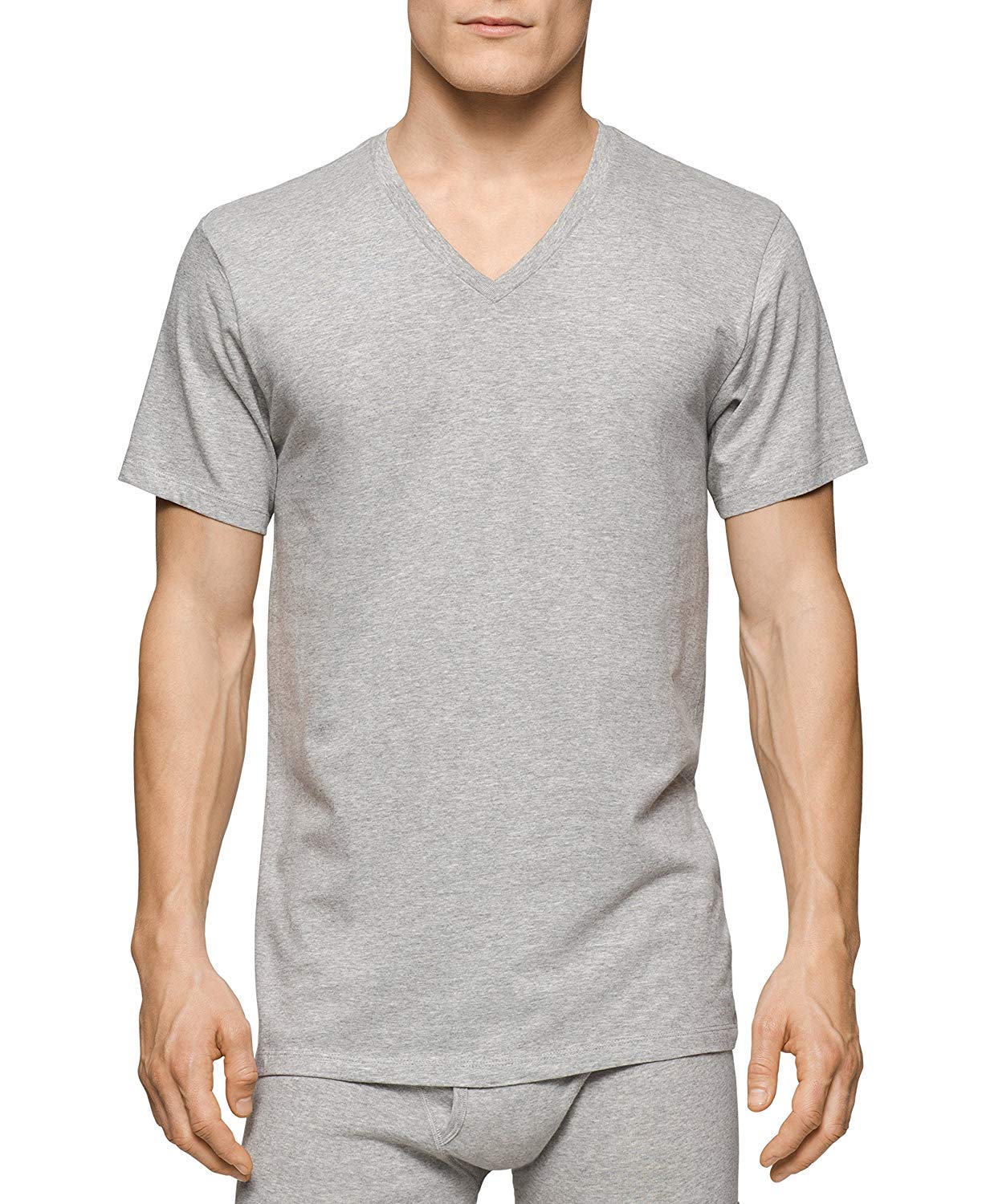 Calvin Klein Men's Short Cotton Multipack V Neck T-Shirts