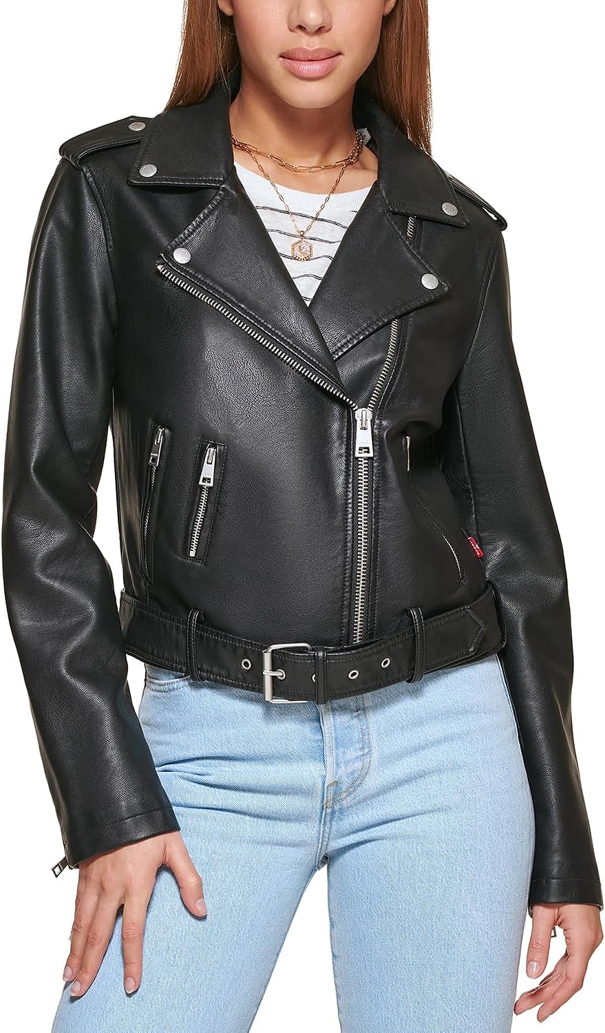 Levi's Women's Belted Faux Leather Moto Jacket (Regular & Plus Size)