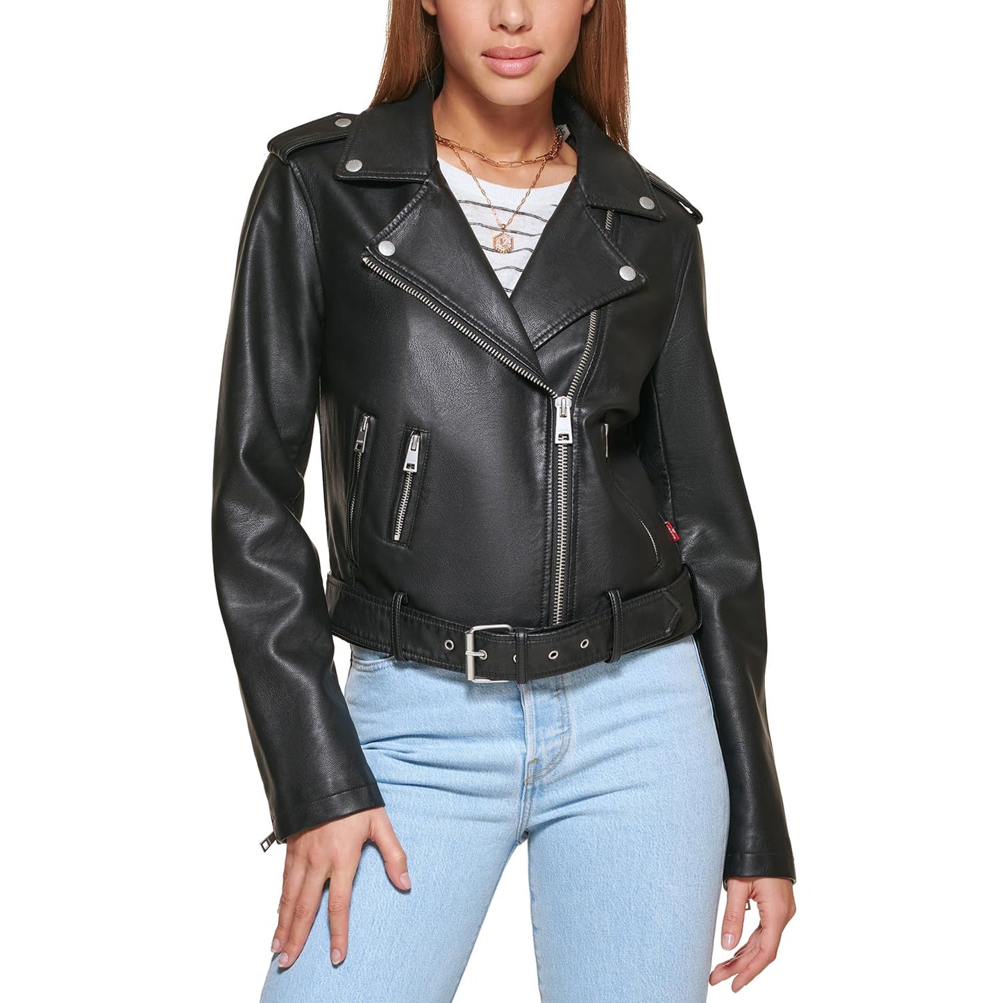 Levi's Women's Belted Faux Leather Moto Jacket (Regular & Plus Size)