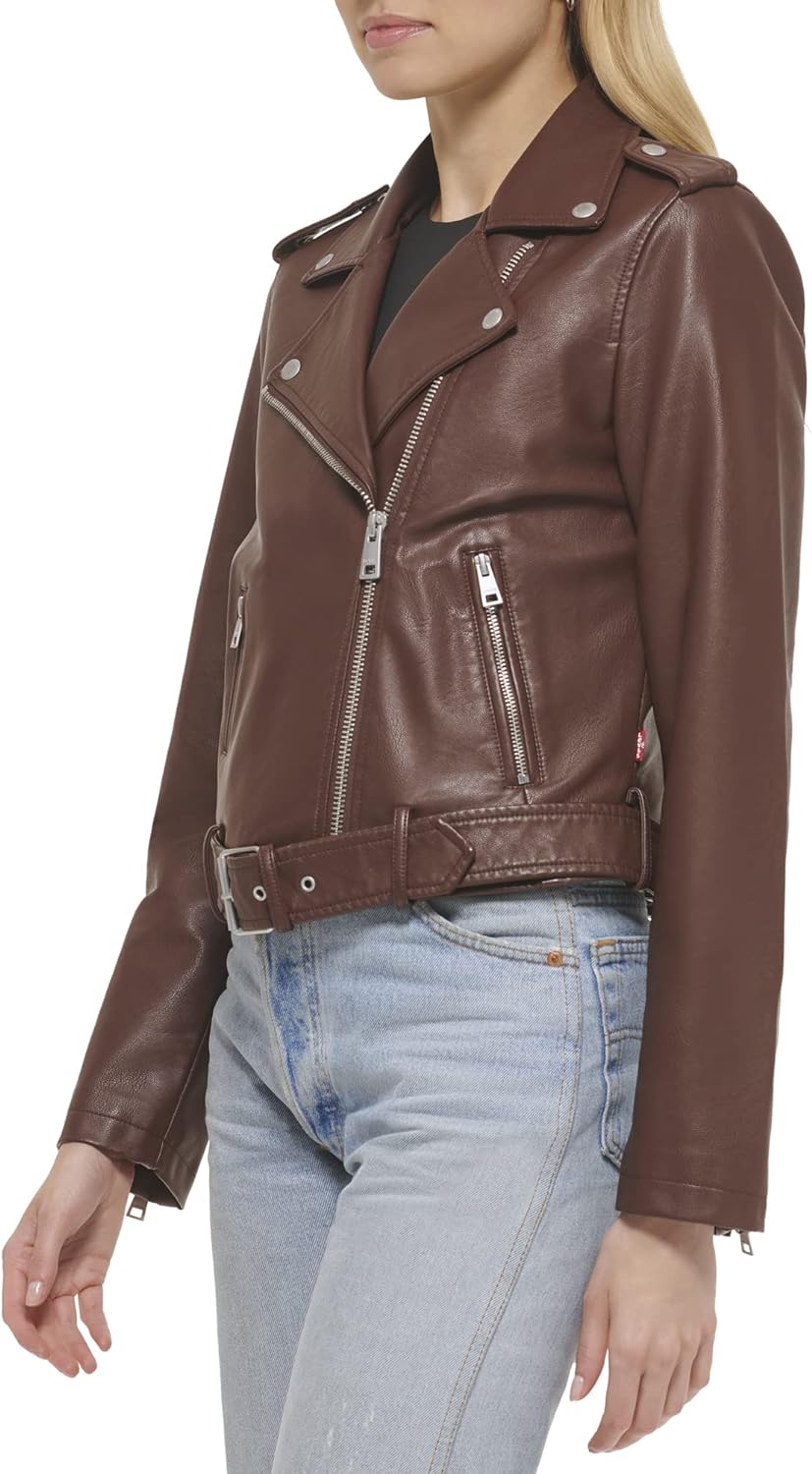 Levi's Women's Belted Faux Leather Moto Jacket (Regular & Plus Size)