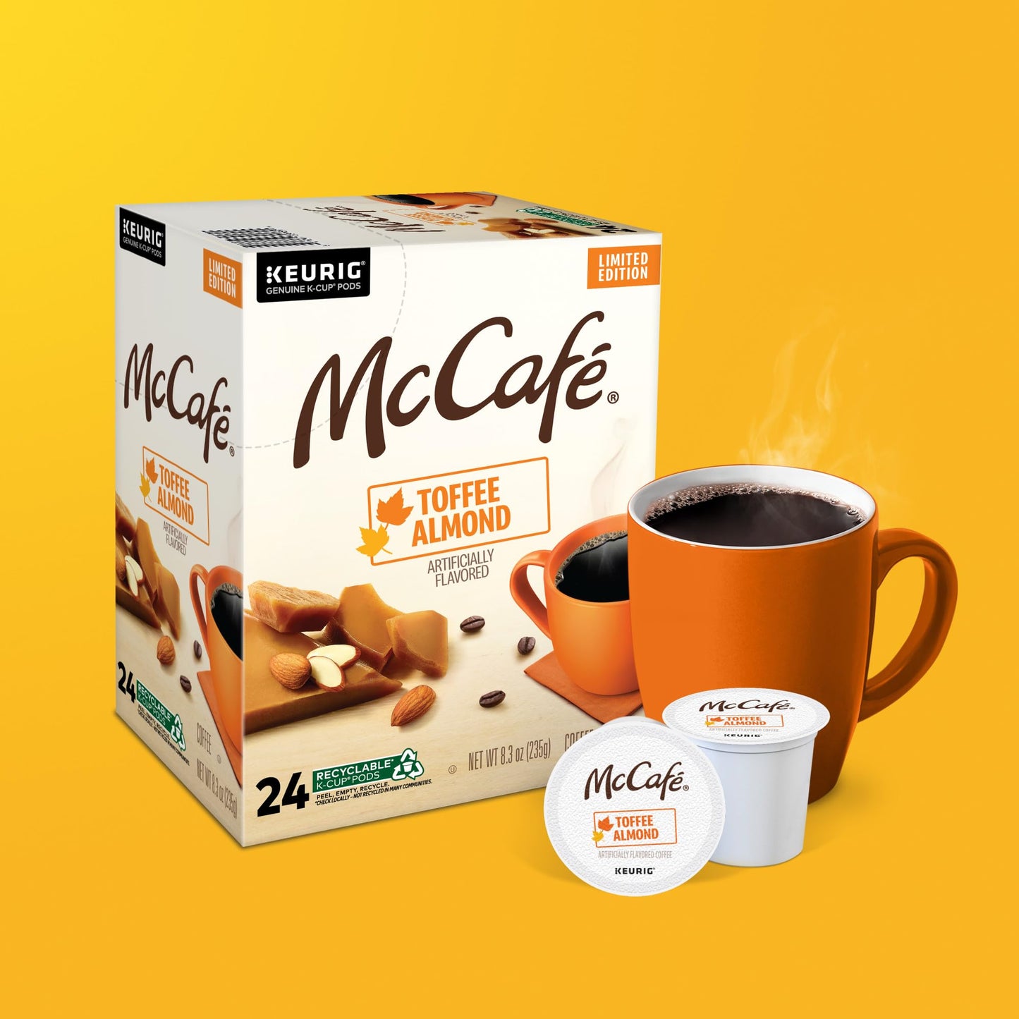 McCafe Premium Roast Coffee, Keurig Single Serve K-Cup Pods, Medium Roast, 24 Count (Pack of 4)