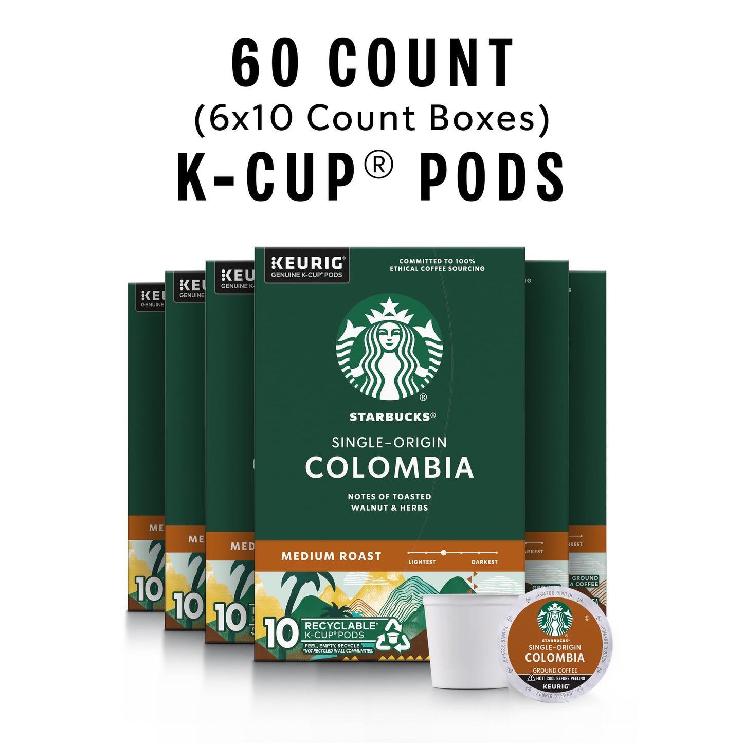 Starbucks K-Cup Coffee Pods—Medium Roast Coffee—Pike Place Roast for Keurig Brewers—100% Arabica—4 boxes (96 pods total)