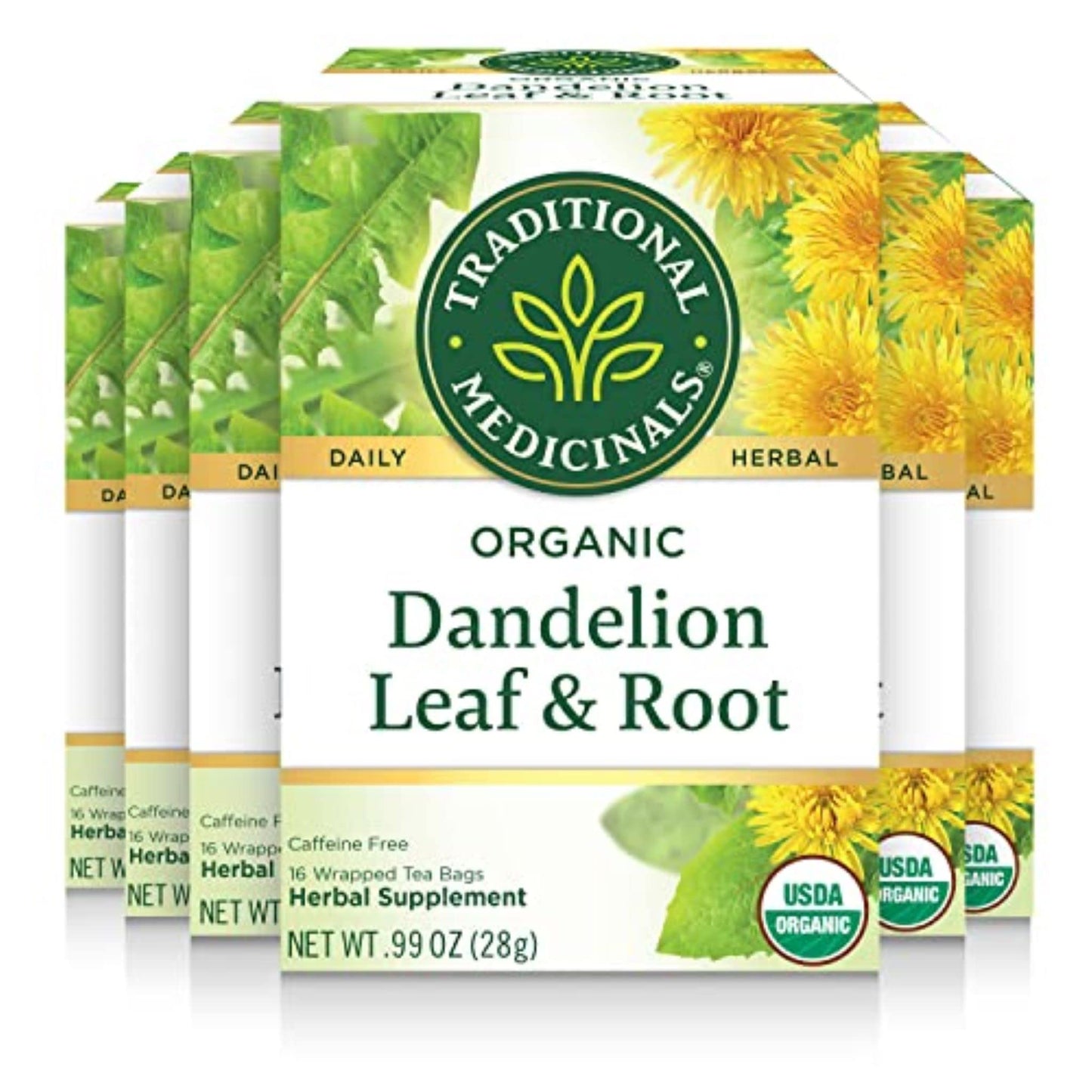 Traditional Medicinals Tea, Organic Lemon Balm, Calms Nerves & Supports Digestion, 16 Tea Bags