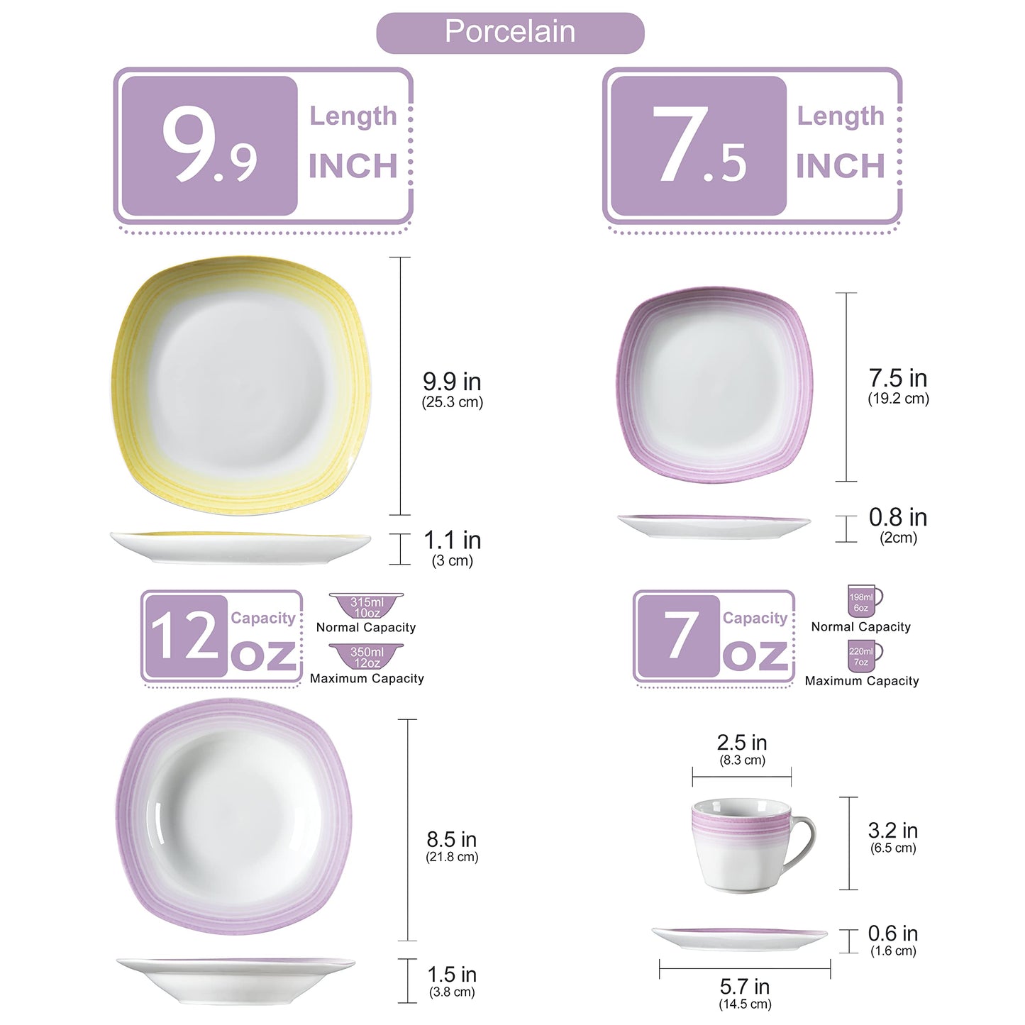 VEWEET, Series Annie, Porcelain Dinnerware Sets for 6, White Dish Set with Pink Floral, 30 PCS Dinner Sets Including Dinner Plates, Dessert Plates, Soup Plates Set, Cups & Saucers