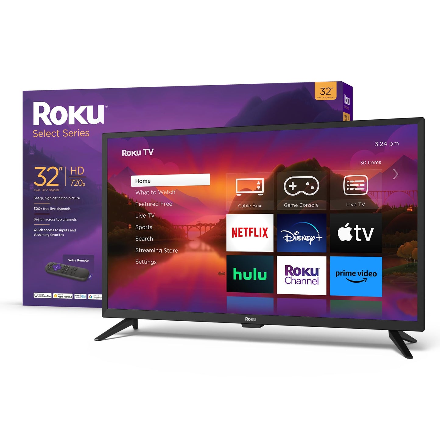 Roku 40" Select Series 1080p Full HD Smart RokuTV with Voice Remote, Bright Picture, Customizable Home Screen, and Free TV