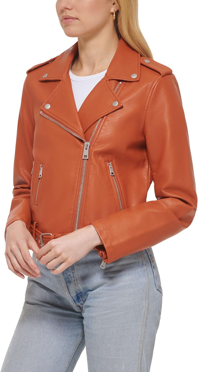 Levi's Women's Belted Faux Leather Moto Jacket (Regular & Plus Size)