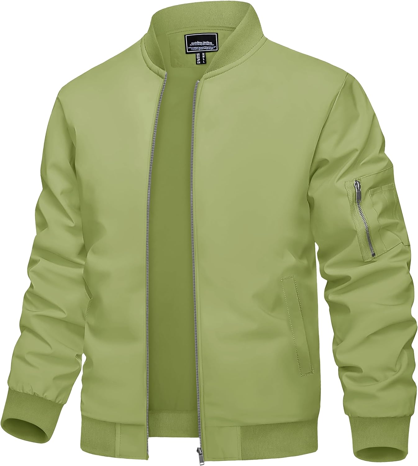 TACVASEN Men's Bomber Jacket Lightweight Casual Spring Fall Windbreaker Zip Up Coat with Pocket