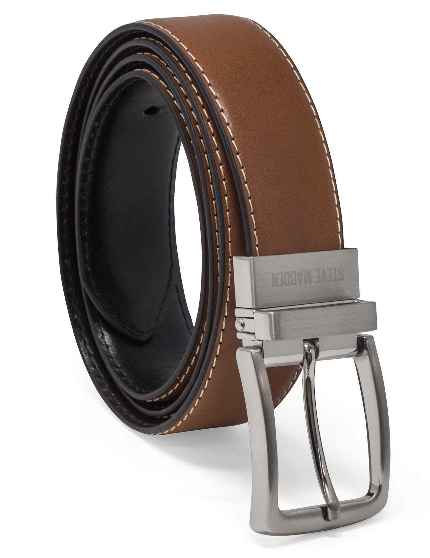 Steve Madden Men's Dress Casual Every Day Leather Belt