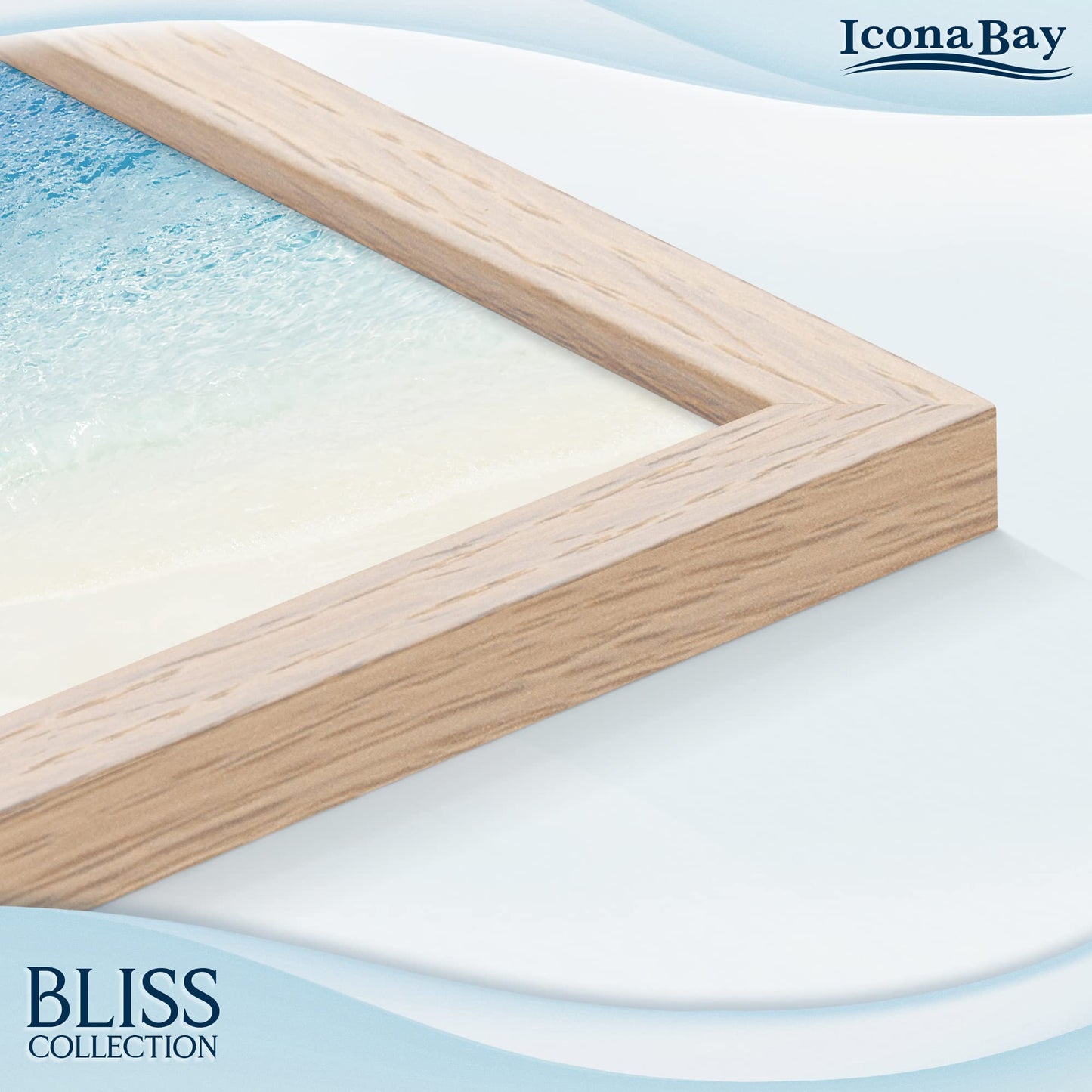 Icona Bay 5x7 Black Picture Frame, Modern Style Wood Composite Frame, Table Top or Wall Mount, Bliss Collection